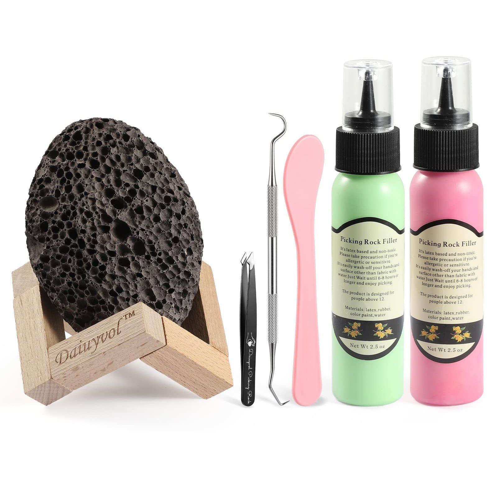 Fidget Picking Stone Kit For Anxiety Relief Adhd Ocd Dermatillomania, Fidget Toys,Adult Fidget Toy For Anxiety Relief Therapy,Pick Peel Calming Stone,Fidget Toy Great Gift For Adults