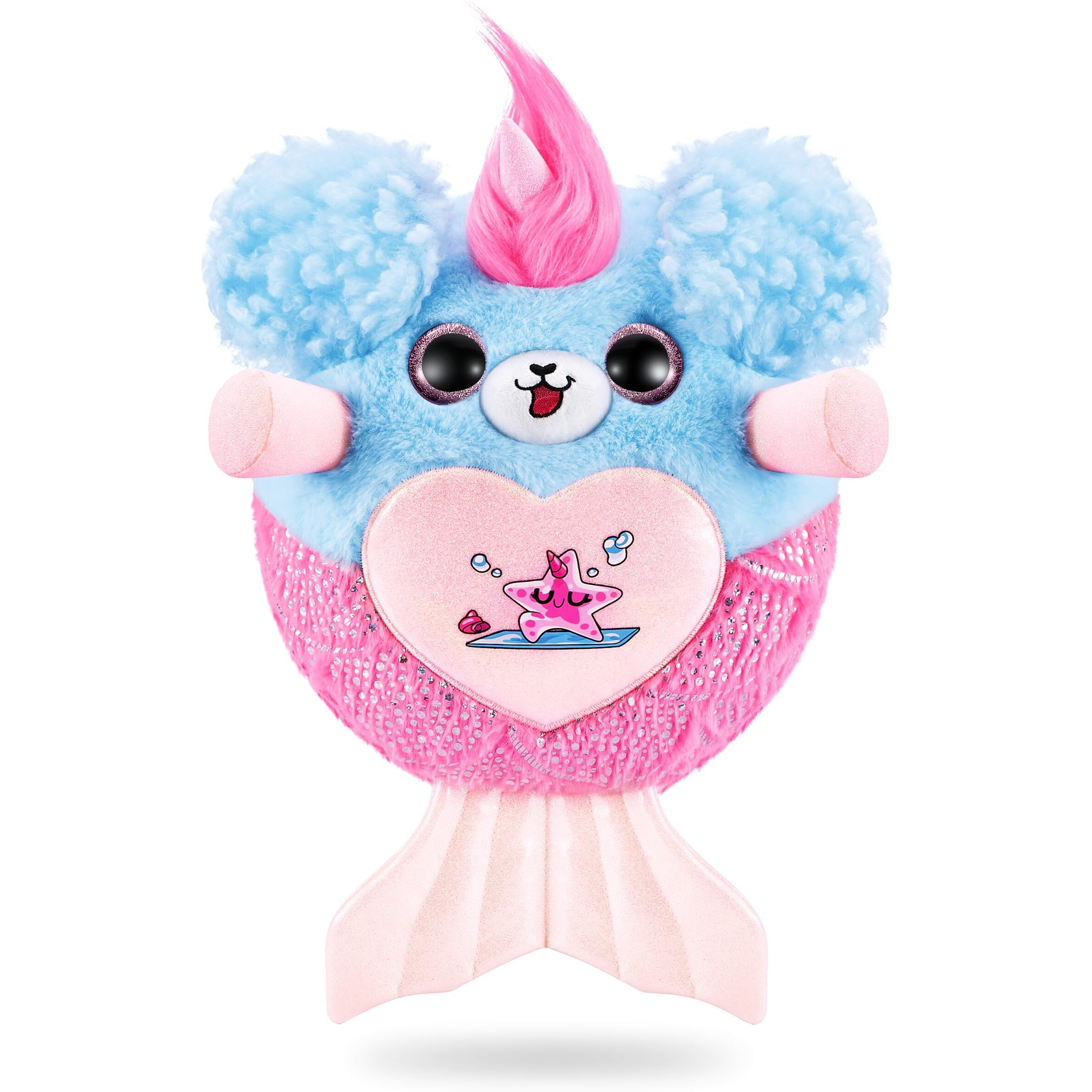 Rainbocorns Mermaidcorn (Puppy) By Zuru, Collectible Plush, Mermaid Surprises, Cuddle Plush Stuffed Animal, Surprise Egg, Stickers, Magic Sands & Bubble Mixture, For Girls 3+ Up
