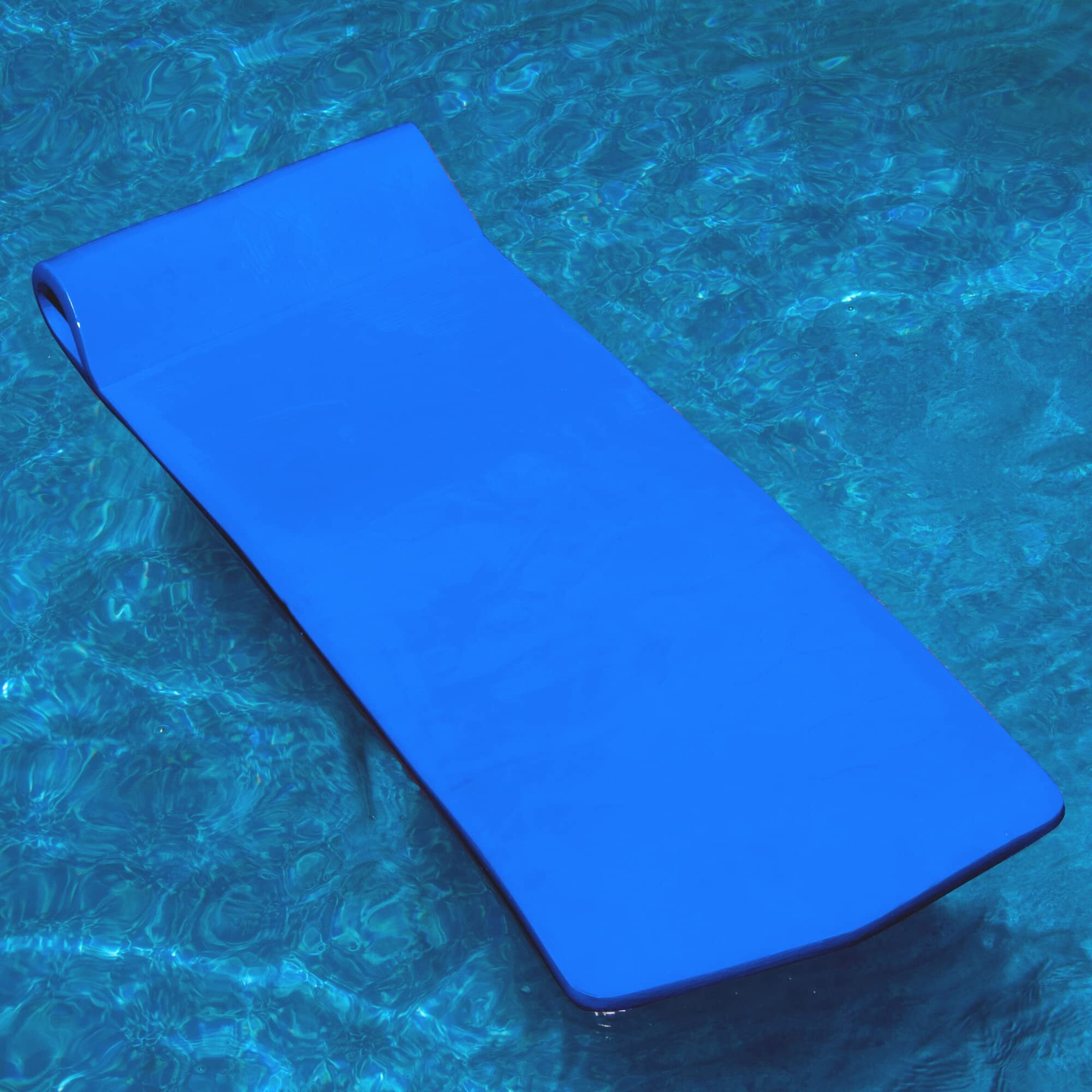 Swimline Original Foam Pool Float For Adults | Sofskin Floating Pool Mattress | Sun Tanning Float | Blue | 1.25"" Thick Foam | Foam Pool Float | No Inflating Needed | Pool Mat Adult | Pool Floatie