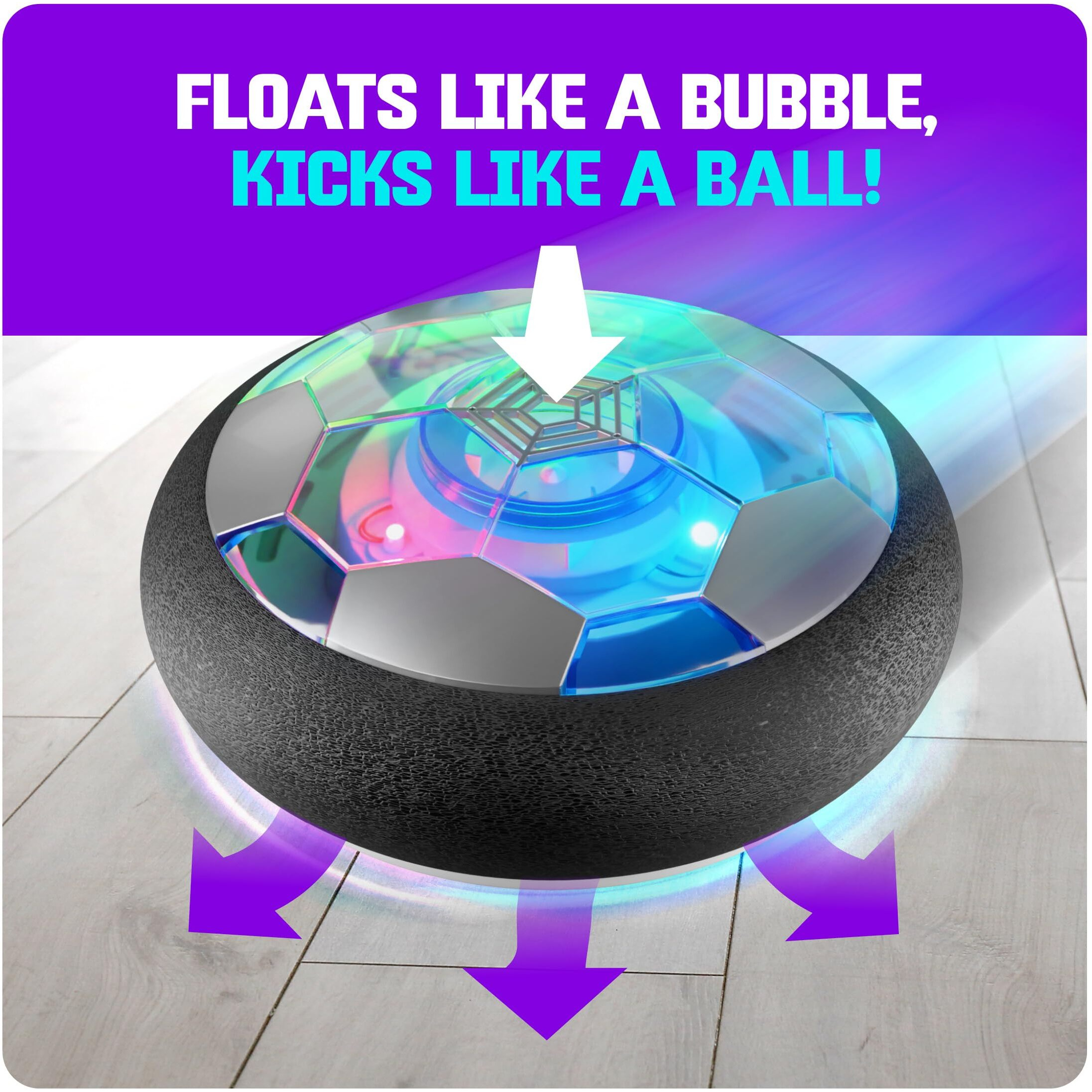 Ninja Blast Hover Soccer Ball For Kids - Boy Birthday Gifts - Indoor Toy Games Gift For Boys Age 6, 7, 8, 9, 10, 11, 12 Year Old - Light-Up Toys Game For Kid - 6-8, 8-12 - Gifts For 8 Year Old Boy