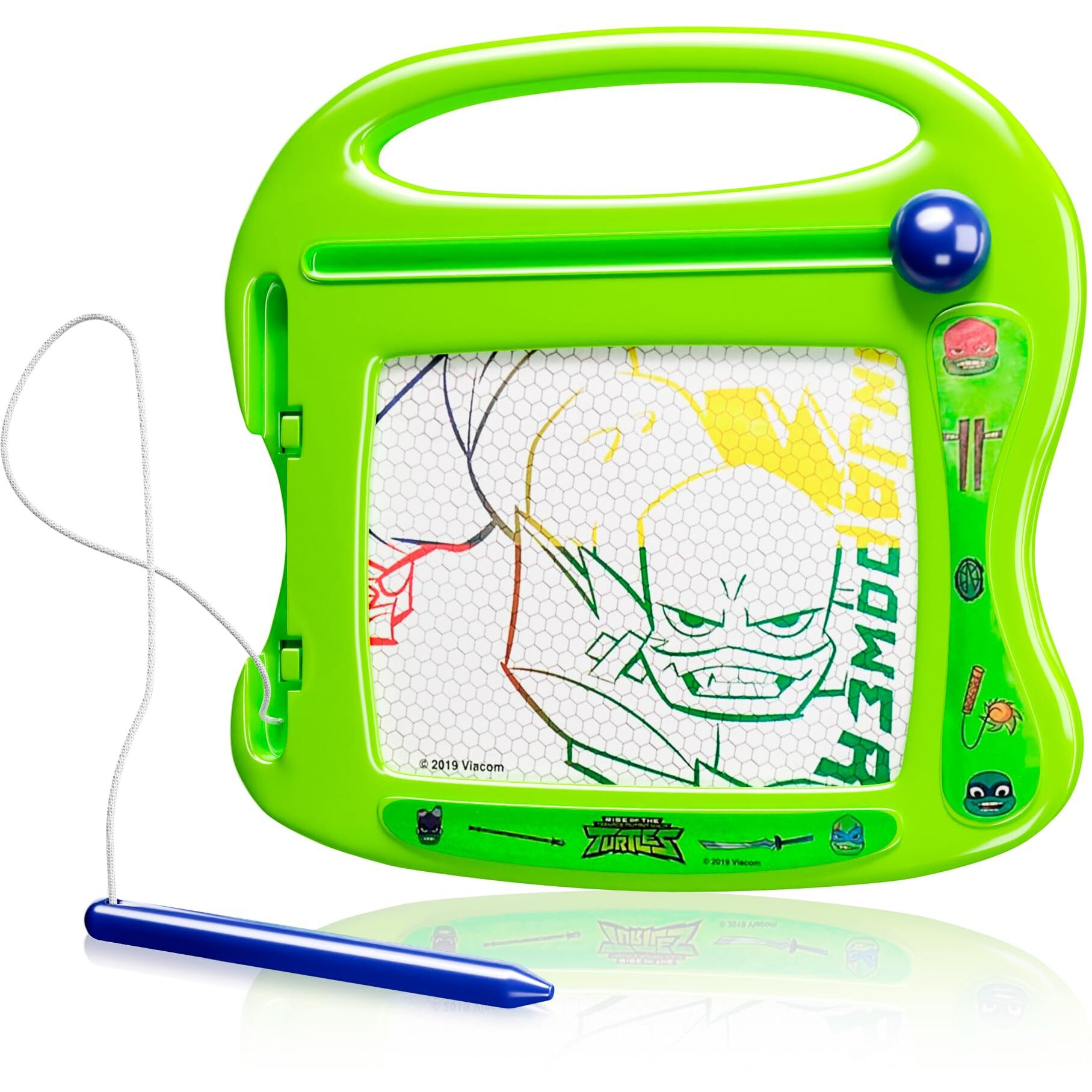 Lollipop Teenage Mutant Ninja Turtles Magnetic Board For Kids, Erasable Toddler Drawing Pad, Magic Sketcher, Sketch/Doodle Travel Toy, Green