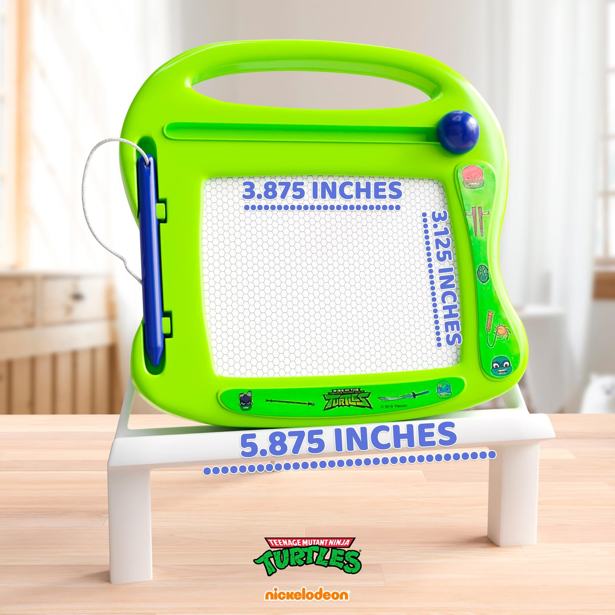 Lollipop Teenage Mutant Ninja Turtles Magnetic Board For Kids, Erasable Toddler Drawing Pad, Magic Sketcher, Sketch/Doodle Travel Toy, Green
