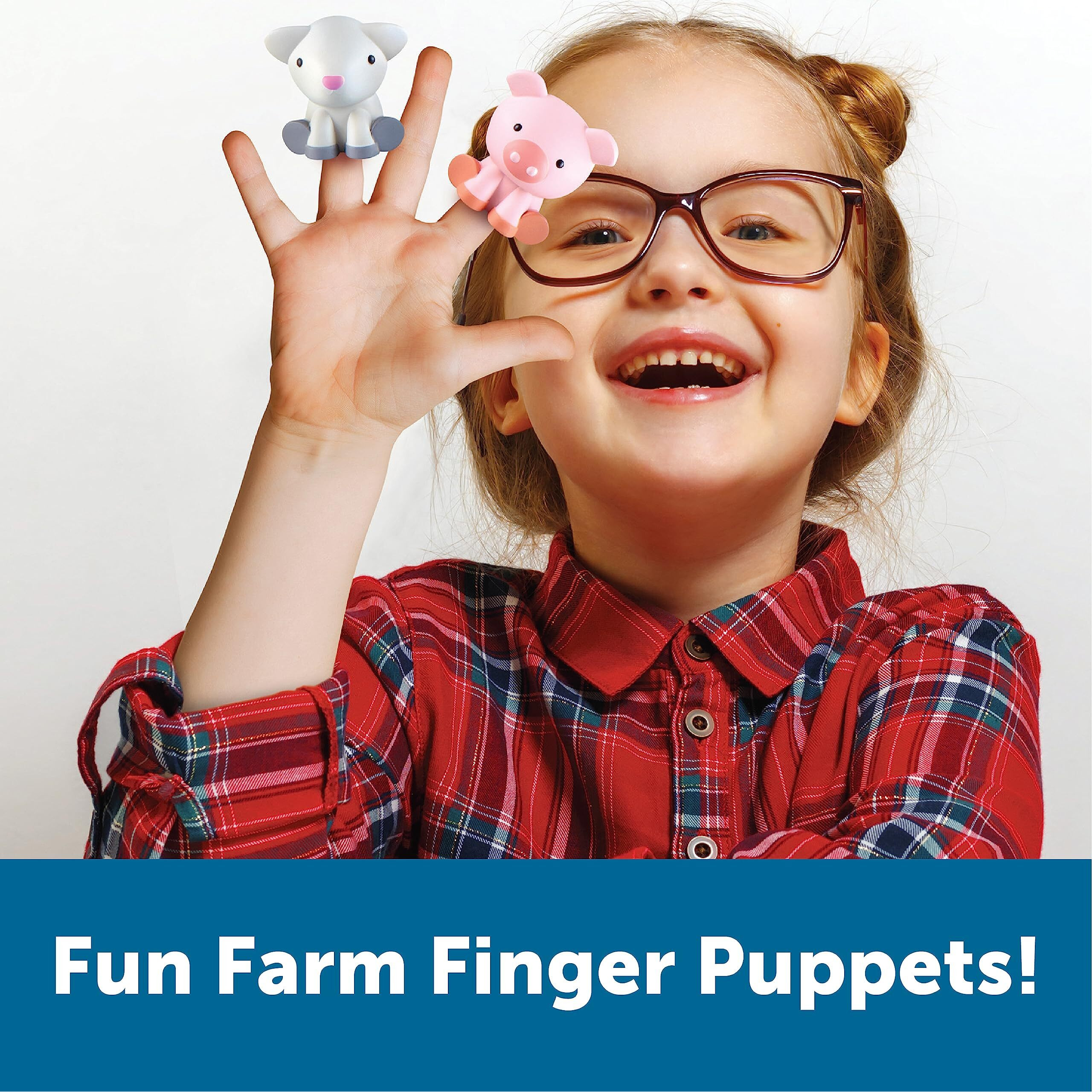 Learning Resources Peekaboo Learning Farm - 10 Pieces, Ages 18+ Months Toddler Learning Toys, Counting And Sorting Toys, Farm Animals Toys