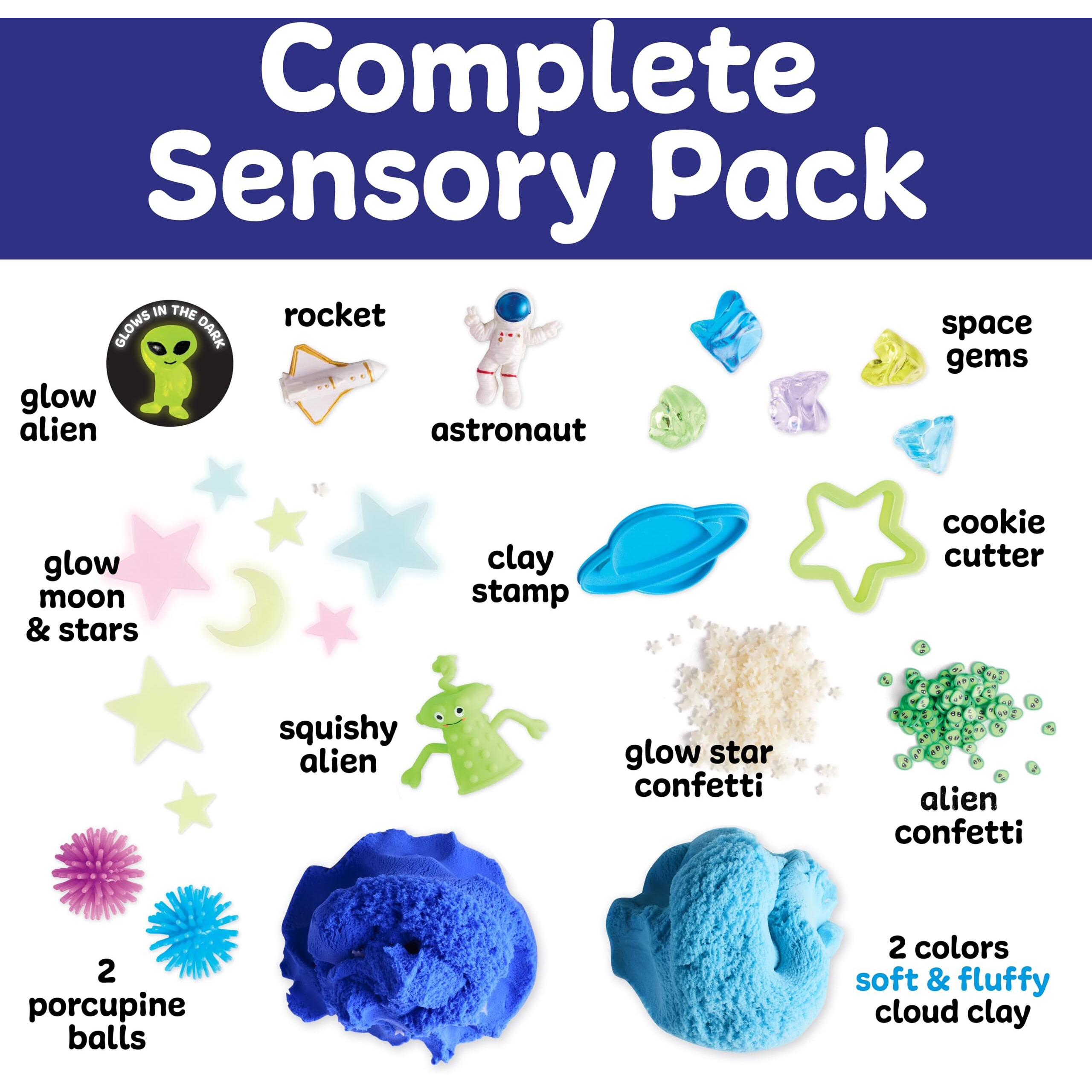 Creativity For Kids Sensory Pack Outer Space - Toddler Activities And Sensory Bin Filler, Space Toys And Gifts For Kids, Sensory Toys For Toddlers 3-4+