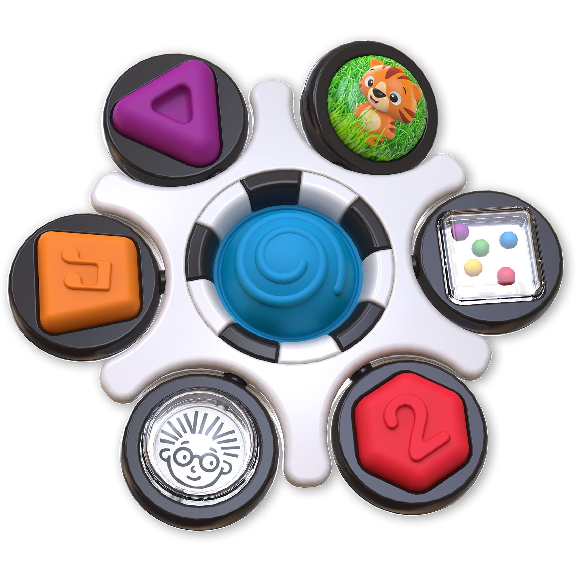 Baby Einstein Curiosity Clutch Fidget Sensory Toy And Pop It Rattle, Bpa Free Infant Teether, Age 3 Months+, Multicolored