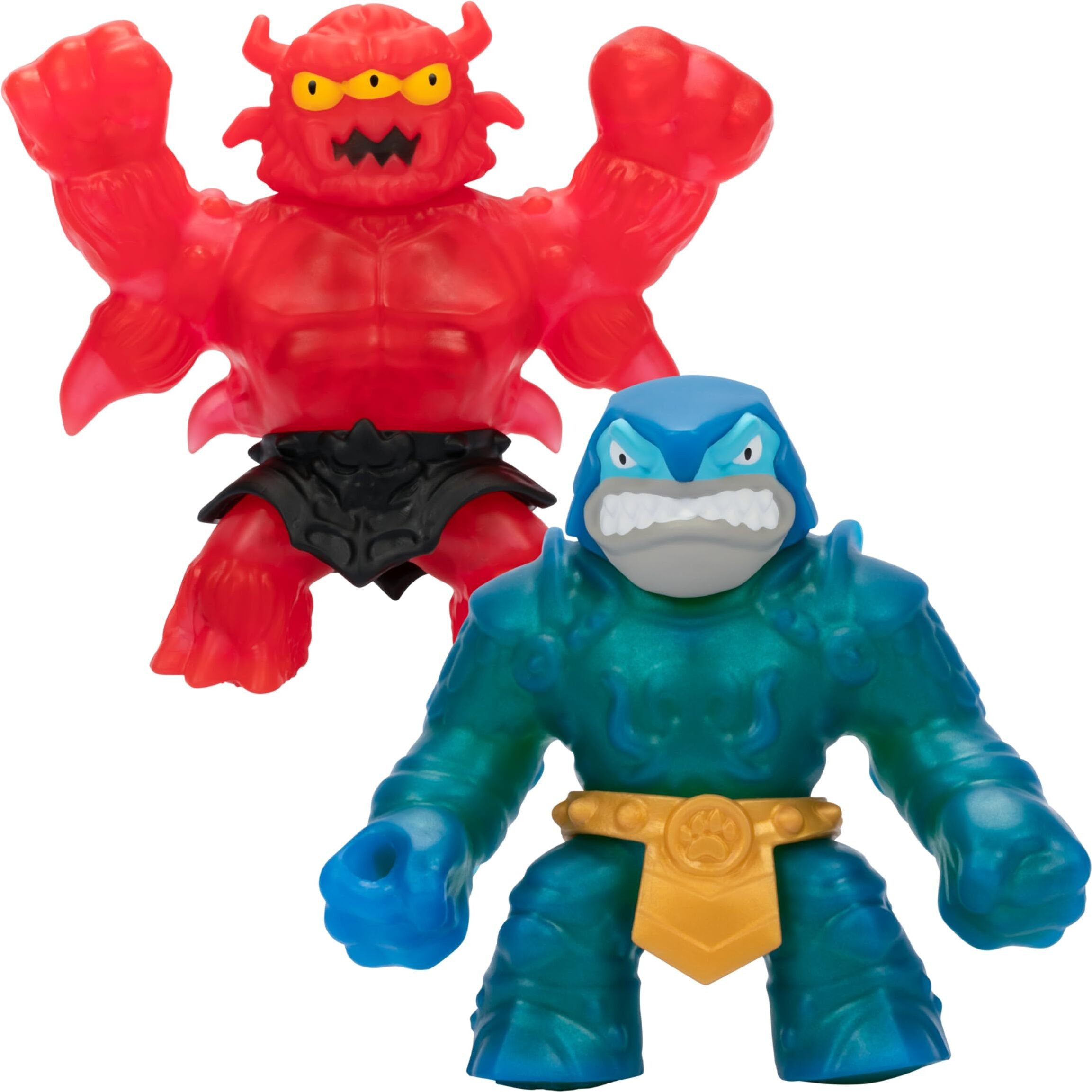 Heroes Of Goo Jit Zu Stretch Strikers Versus Pack, 2 Figure Pack, Stretchy Action Figures, Stretchy Sir Thrashalot Vs Crunchy Redback, Stretch Up To 3 Times Their Size