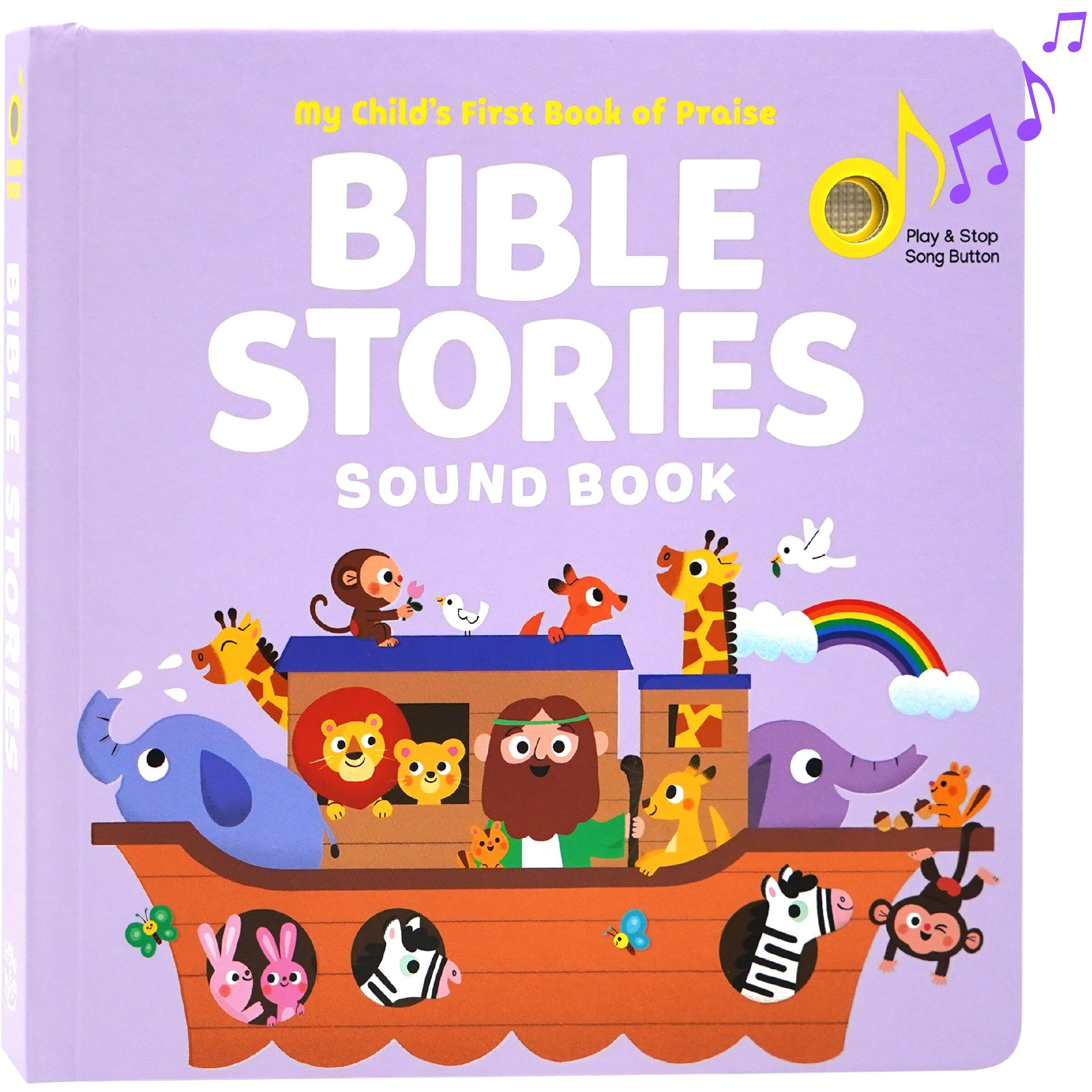 Bible Stories Christian Sound Books For Toddlers 18 Months+ | Musical Baby Song Book | Sing Along Book Toys For Kids | Interactive Toddler Books For For Baptism Gifts, Easter Baskets & Birthdays
