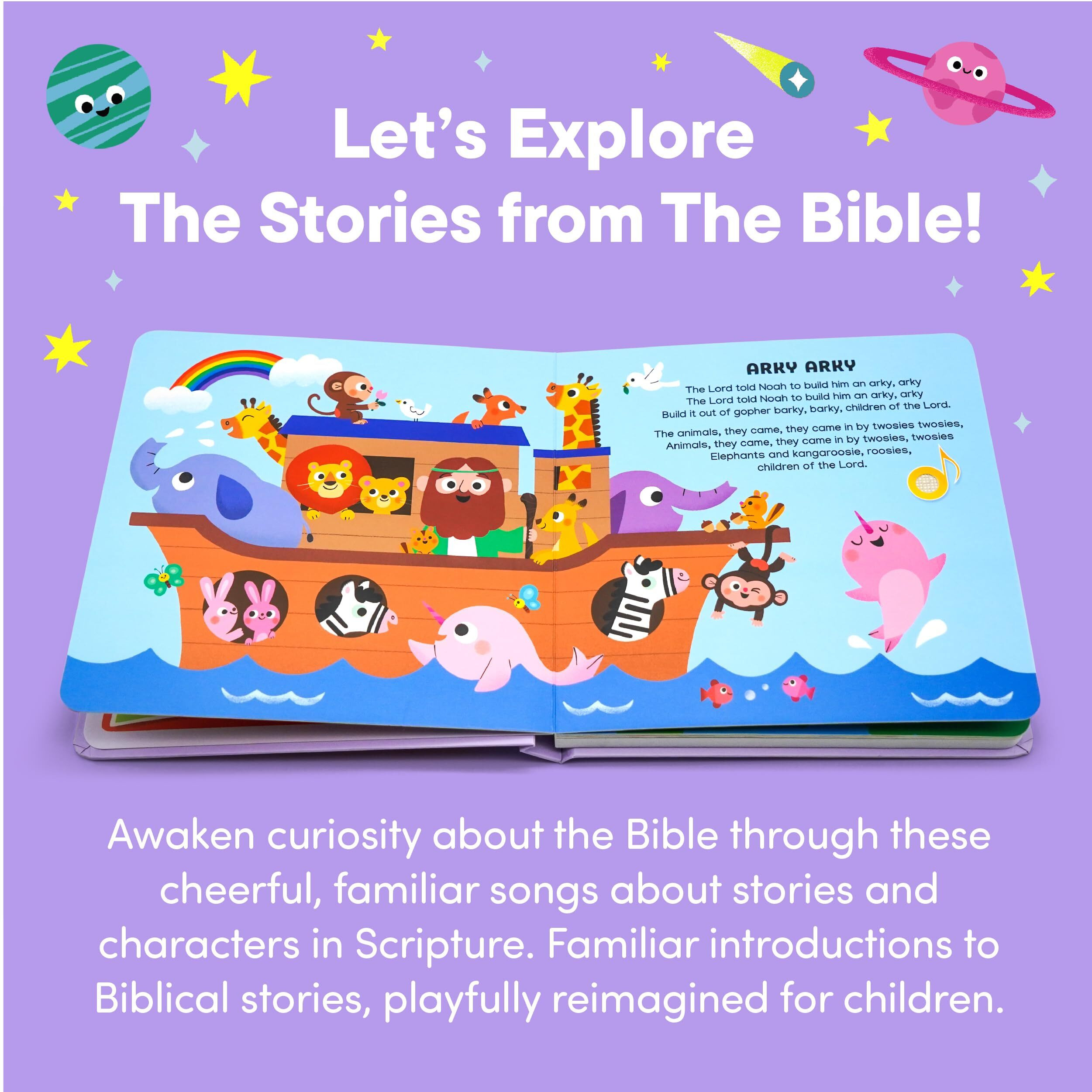Bible Stories Christian Sound Books For Toddlers 18 Months+ | Musical Baby Song Book | Sing Along Book Toys For Kids | Interactive Toddler Books For For Baptism Gifts, Easter Baskets & Birthdays
