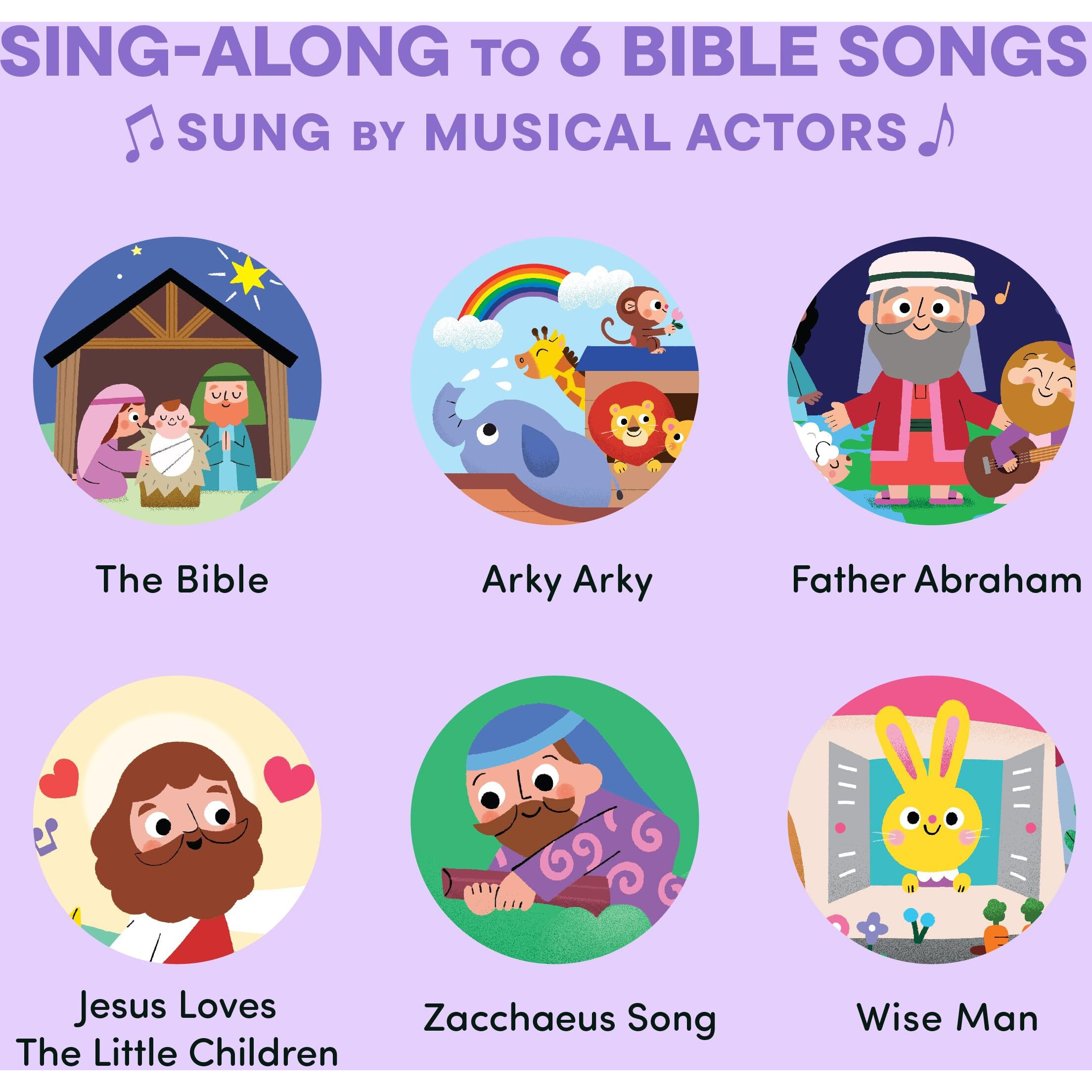 Bible Stories Christian Sound Books For Toddlers 18 Months+ | Musical Baby Song Book | Sing Along Book Toys For Kids | Interactive Toddler Books For For Baptism Gifts, Easter Baskets & Birthdays