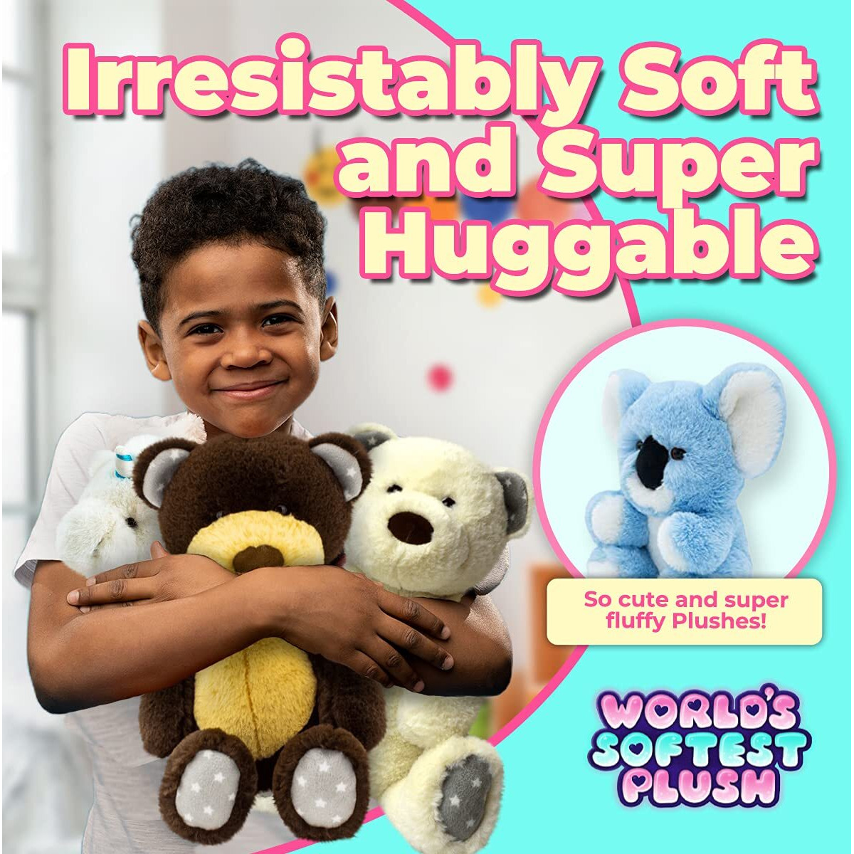 World's Softest Small Blue Koala Stuffed Animal For Baby, Toddler, Kids- Colorful Koala Plush Toy- Soft, Huggable Stuffed Koala- Adorable Toy Made From Kid-Friendly, Quality Materials