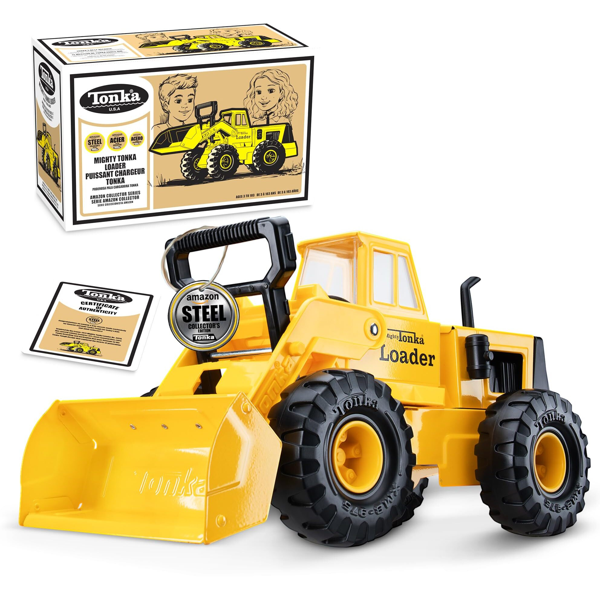 Tonka Retro Front Loader - Collector's Edition - Made With 2X More Steel, Kids Construction Toy, Metal Truck, Toy Truck For Boys And Girls, Kids, Toddlers, Ages 3+