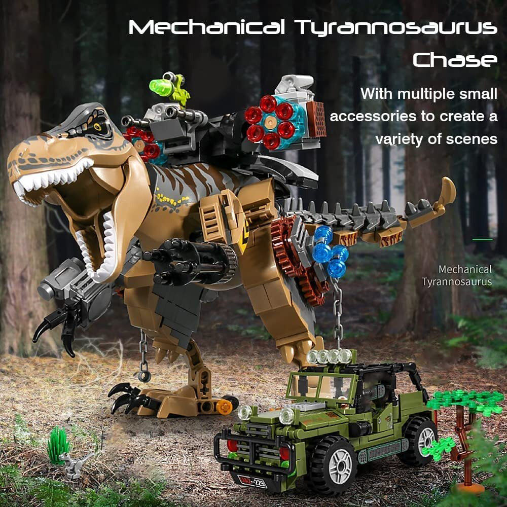 Mesiondy Building Blocks Toys Set 725 Pcs For Age 8 9 10 11 12 13 14 Years, Dinosaur Park World,Birthday Gifts For Boys And Girls