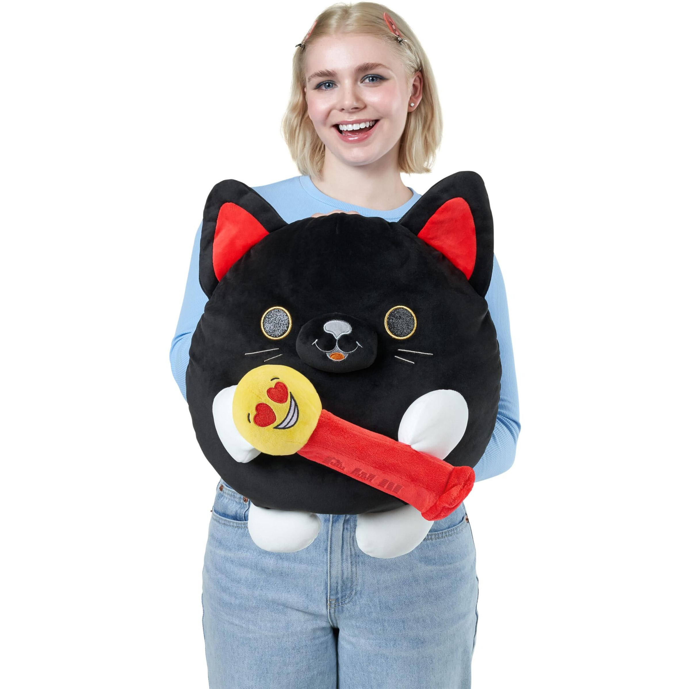 Snackles (Pez) Black Cat Super Sized 14 Inch Plush By Zuru, Ultra Soft Plush, Collectible Plush With Real Licensed Brands, Stuffed Animal