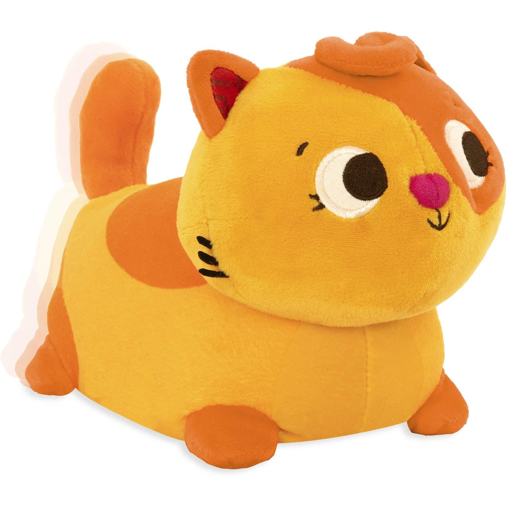B. Toys - Plush Crawling Toy Cat - Interactive Plush Cat - Stuffed Animal - Washable Tummy Time Meowing Plush Toy With Movement & Sounds- Toys For Babies, Toddlers - 1 Year +