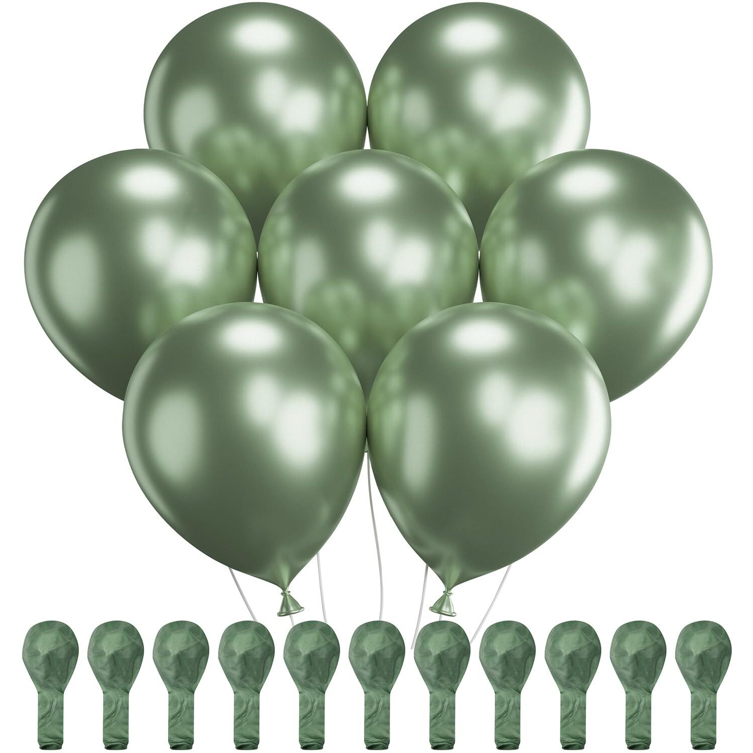 Mr. Pen- Metallic Balloons, 12 Inch, 54 Pack, Metallic Green Balloons, Balloons For Birthday Party, Balloon Arch Balloons, Kids' Party Balloons, Green Metallic Balloons