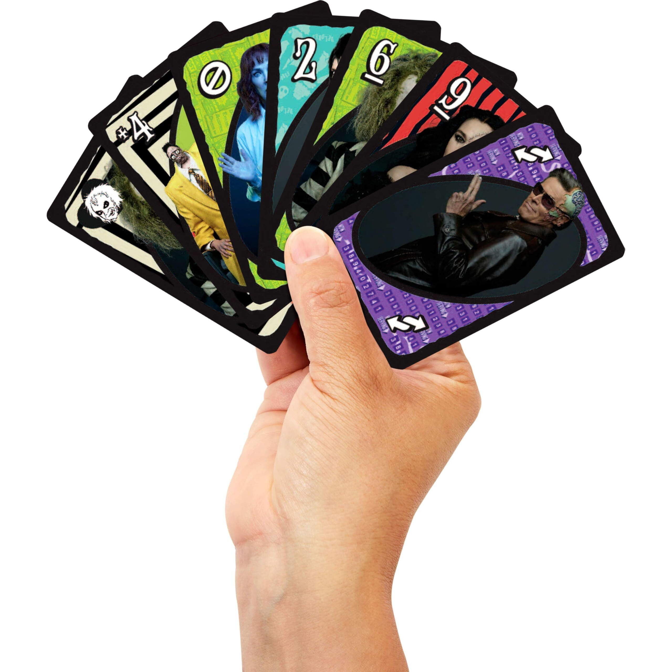 Mattel Games Uno Beetlejuice Card Game For Kids, Adults & Family With Deck & Special Rule Inspired By The Movie