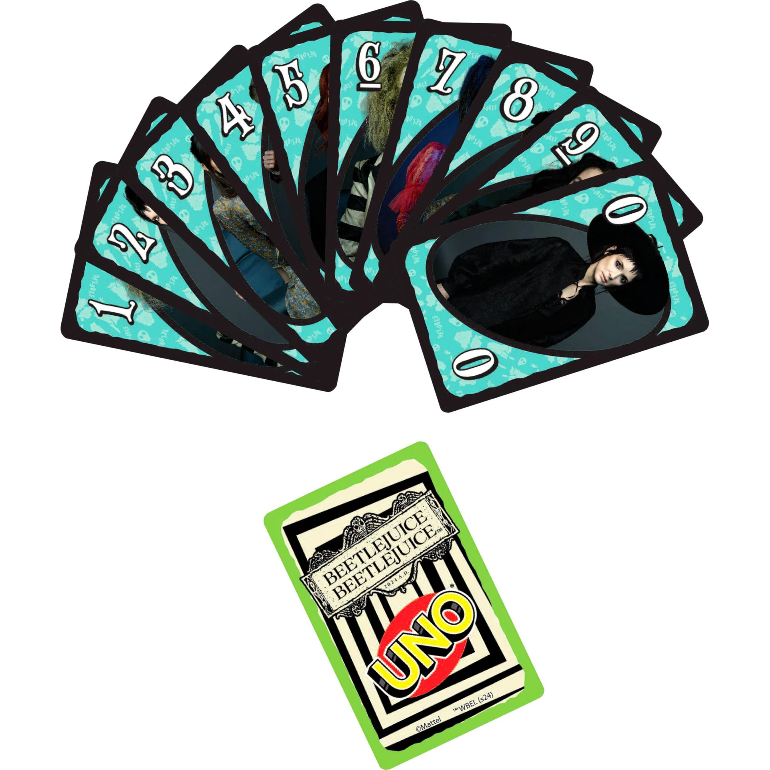 Mattel Games Uno Beetlejuice Card Game For Kids, Adults & Family With Deck & Special Rule Inspired By The Movie