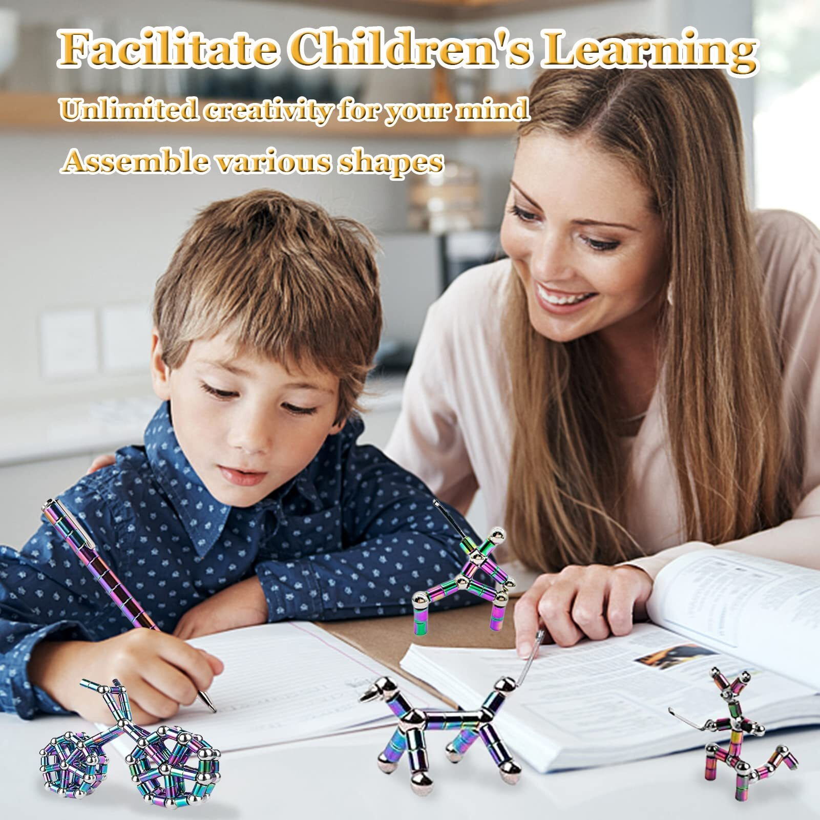 Upgrade Fidget Pen-Magnetic Pen-Fidget Toys For Boys Girls Age 8-12-Gifts For Teenage Girls Boys-Toy Pen Decompression Magnetic Metal Pen-Multifunctional Deformable Magnet Pen-Fidget Toy For Adults