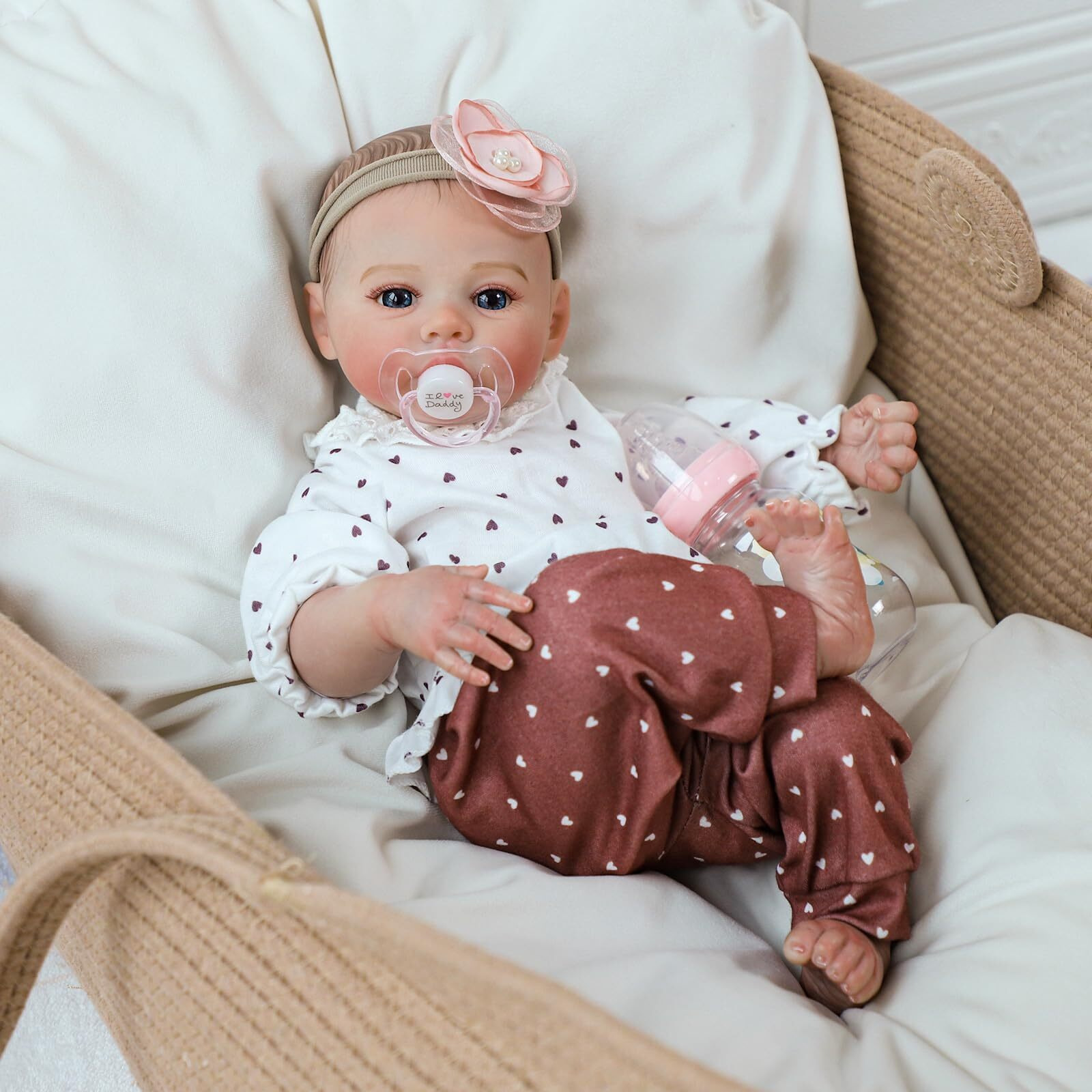 Ksbd Lifelike Reborn Baby Dolls - 18 Inch Realistic Newborn Baby Dolls Girl, Real Life Baby Dolls With Soft Weighted Body, Real Baby Reborn Gift Set For Kids Age 3+