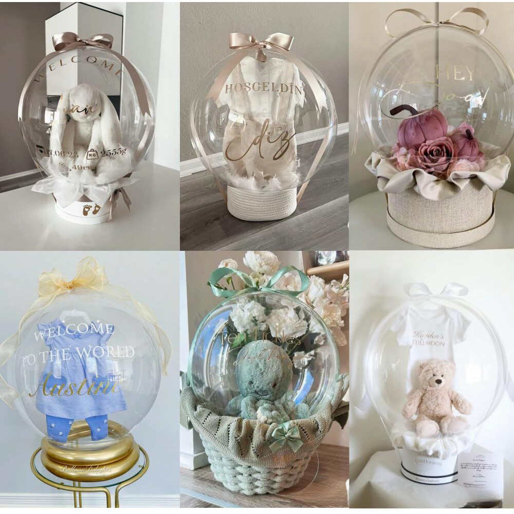 Large Clear Balloons For Stuffing, 10Pack Big Pre Stretched Extra Wide Mouth Bobo Balloons, Giant Wrap Gifts Transparent Balloons For Mother's Day/Baby Shower/Kids Birthday Decoration