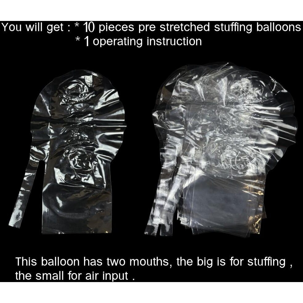 Large Clear Balloons For Stuffing, 10Pack Big Pre Stretched Extra Wide Mouth Bobo Balloons, Giant Wrap Gifts Transparent Balloons For Mother's Day/Baby Shower/Kids Birthday Decoration