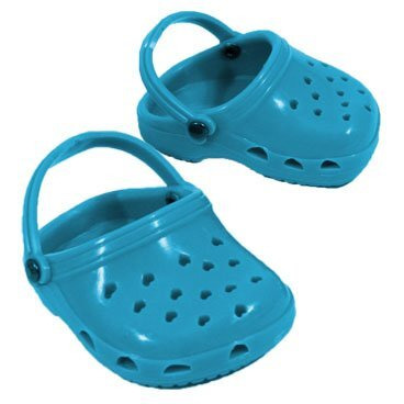 Sophia's 18"" Doll Set Of Two Comfy Polliwog Garden Clog Shoes In Teal And Purple