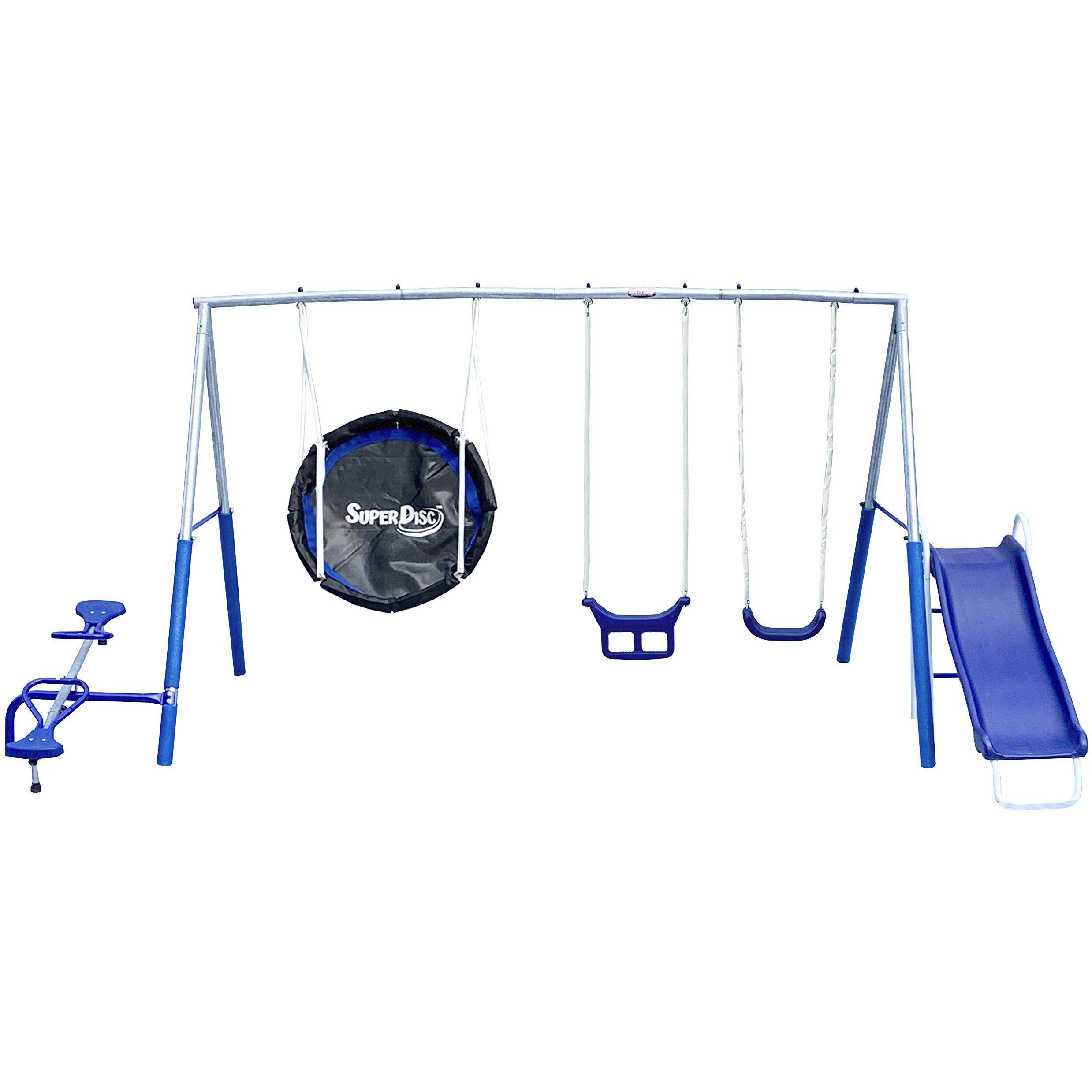 Xdp Recreation Free N' Swing Swing Set, Gray, 91"&quotD X 168"&quotW X 74"&quotH