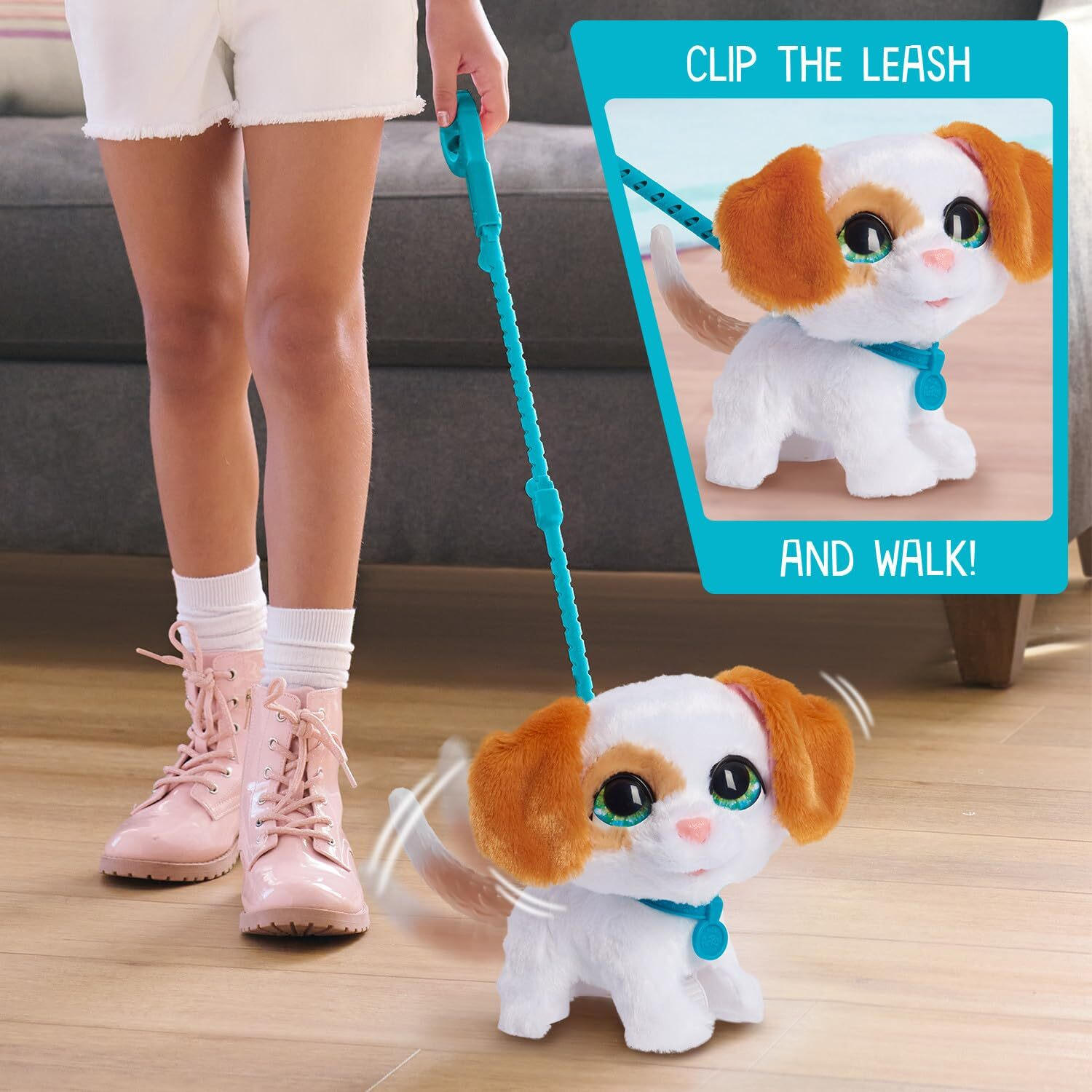Just Play Furreal Walk-A-Lots Big Wags Interactive Toy , Walking 8-Inch Plush Puppy With Sounds, Kids Toys For Ages 4 Up