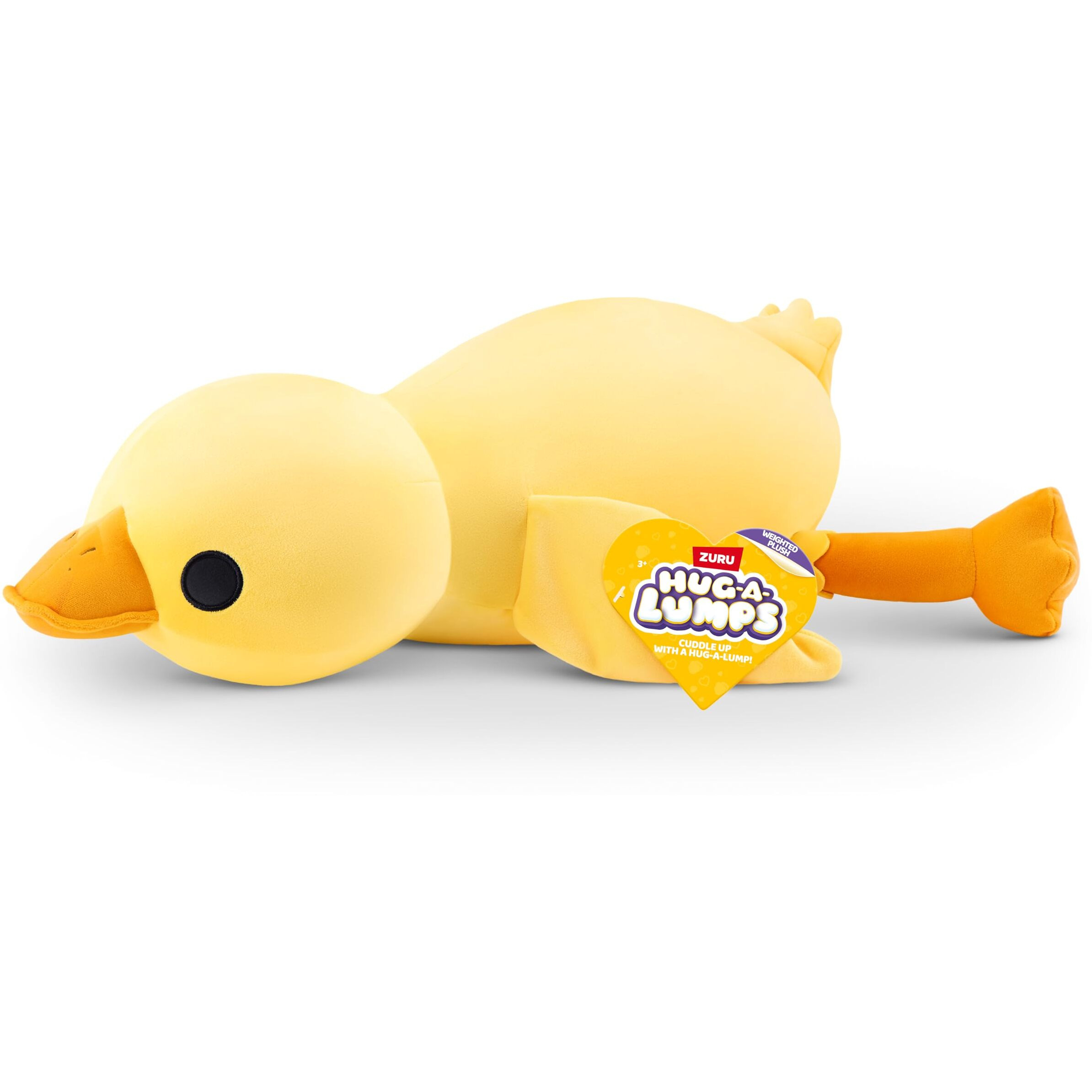 Hug-A-Lumps Duck(Bailey) Weighted Plush 3.3 Lbs, Cuddly, Squishy, Comfort Plush, Anti-Stress By Zuru