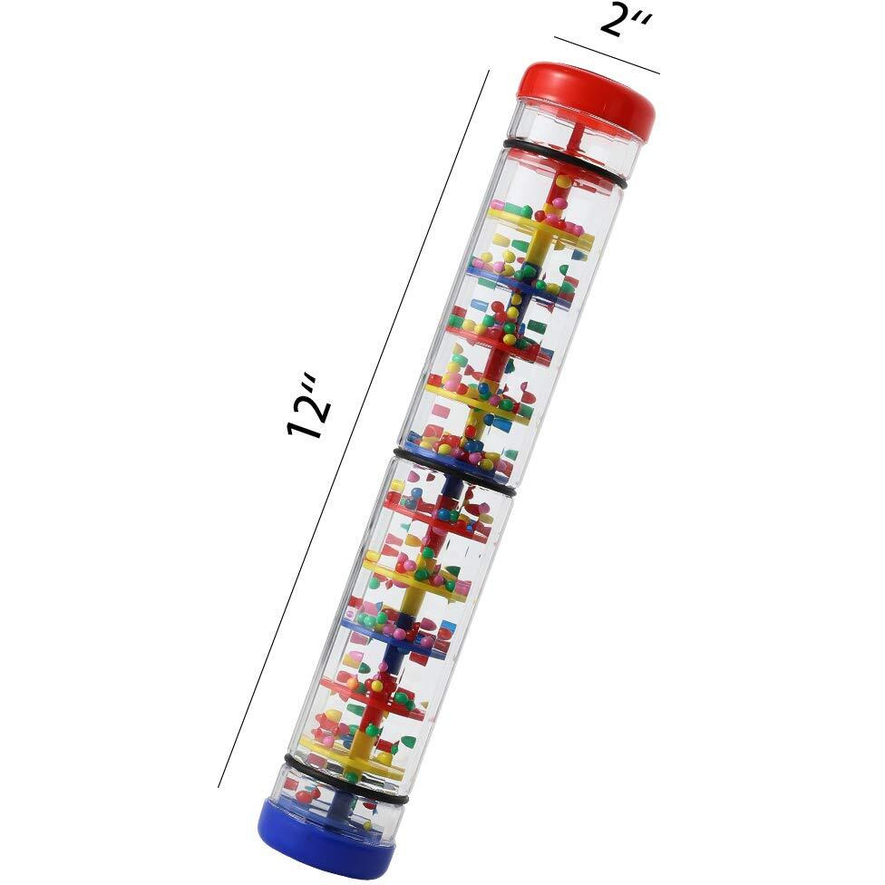 Rainmaker 12 Inch Rain Stick For Babies Rattle Tube Rain Stick Shaker Music Sensory Auditory Instrument Toy For Baby Child Girl (12 Inch)