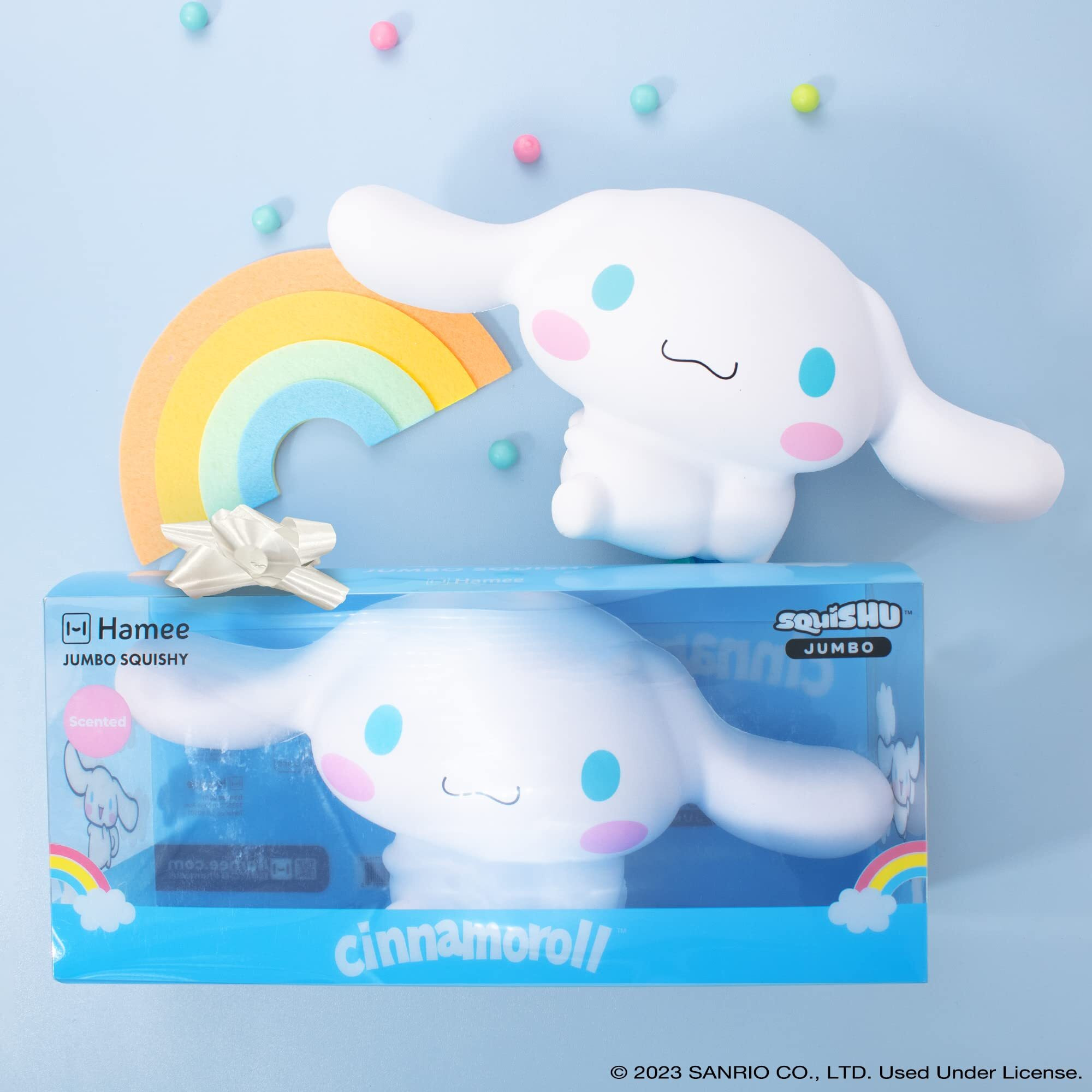 Hamee Sanrio Hello Kitty And Friends Cinnamoroll Jumbo Squishy Toy Slow Rising Cute Squishu Sweet Cotton Candy Scented Birthday Gift Bags, Party Favors, Gift Basket Filler, Stress Relief