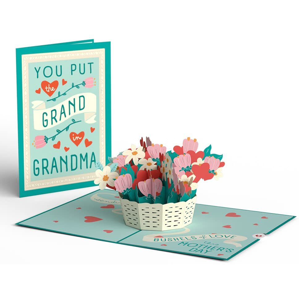 Lovepop You Put The Grand In Grandma Mothers Day Pop-Up Card, 5 X 7, Mother's Day Gift For Grandmother, Pop-Up Flower Basket