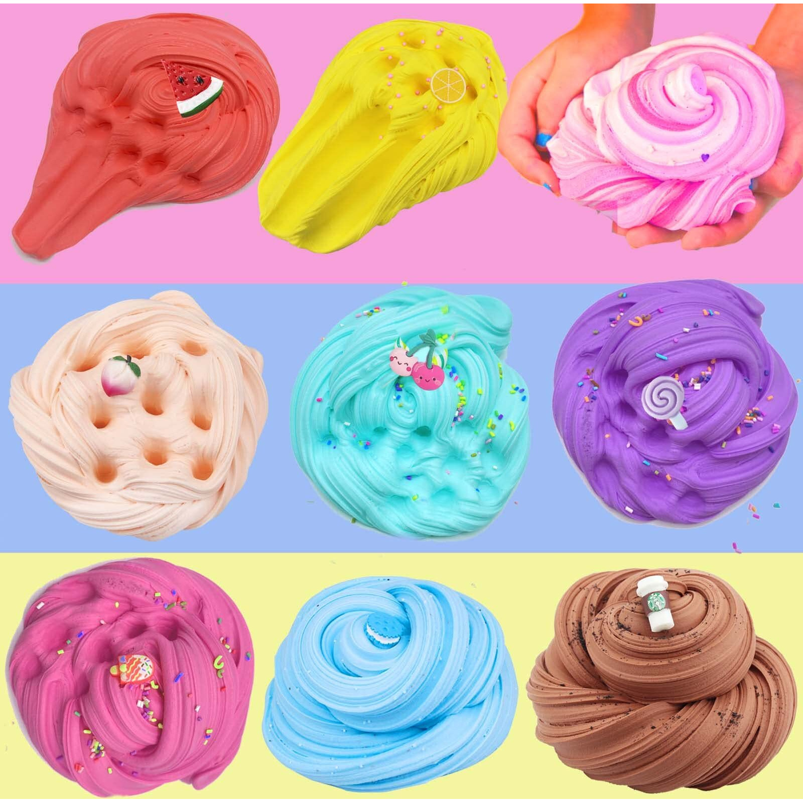 Hfchupin Butter Slime Kit For Girls And Boys 11Pack With Scent,Stretchy And Non-Sticky,Stress Relief Fidget Toy,Birthday Gift And Party Favors Easter Basket Stuffers