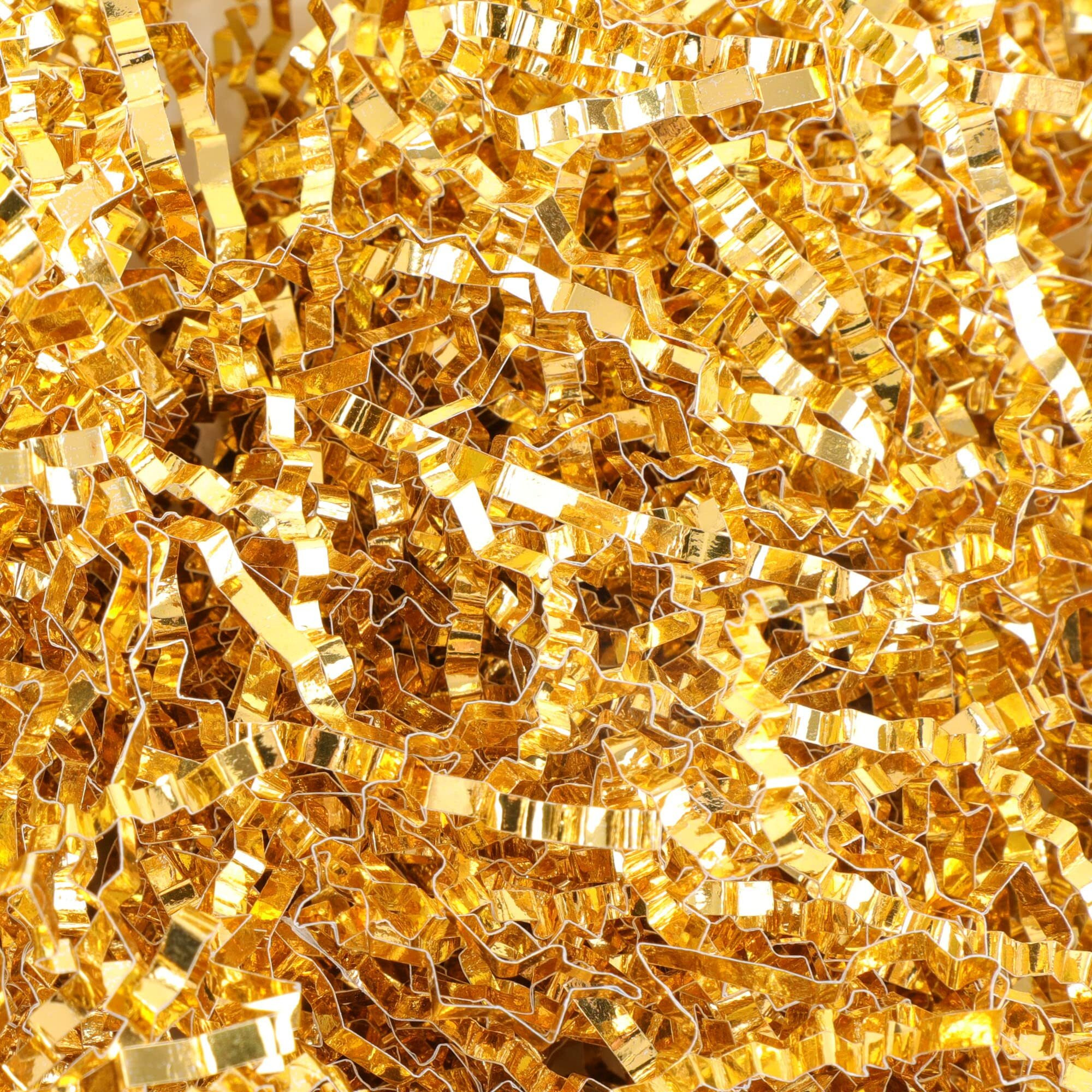 Tcairg Gold Crinkle Cut Paper Shred Filler (1/2 Lb) For Gift Wrapping And Basket Filling - Shredded Paper For Gift Box, Box Confetti Shredded, Box Stuffing
