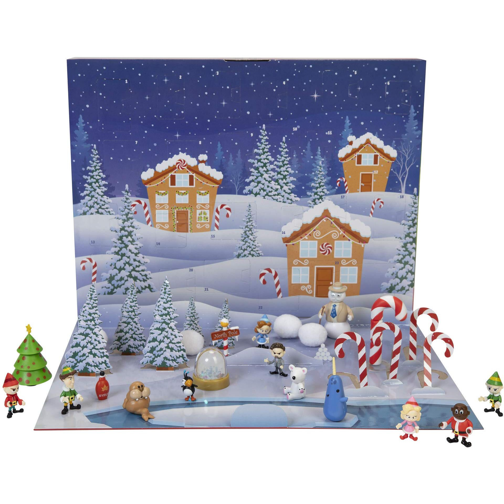 Jakks Holiday Elf Advent Calendar, Enjoy 24 Days Of Fun Collectible Surprise Figures