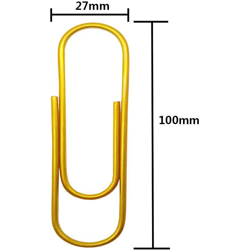 Kbraveo 60 Pack 4 Inches Multicolored Extra Large Paper Clips Giant Paper Clip Paper Clips Holder For Office Supply, 6 Colors