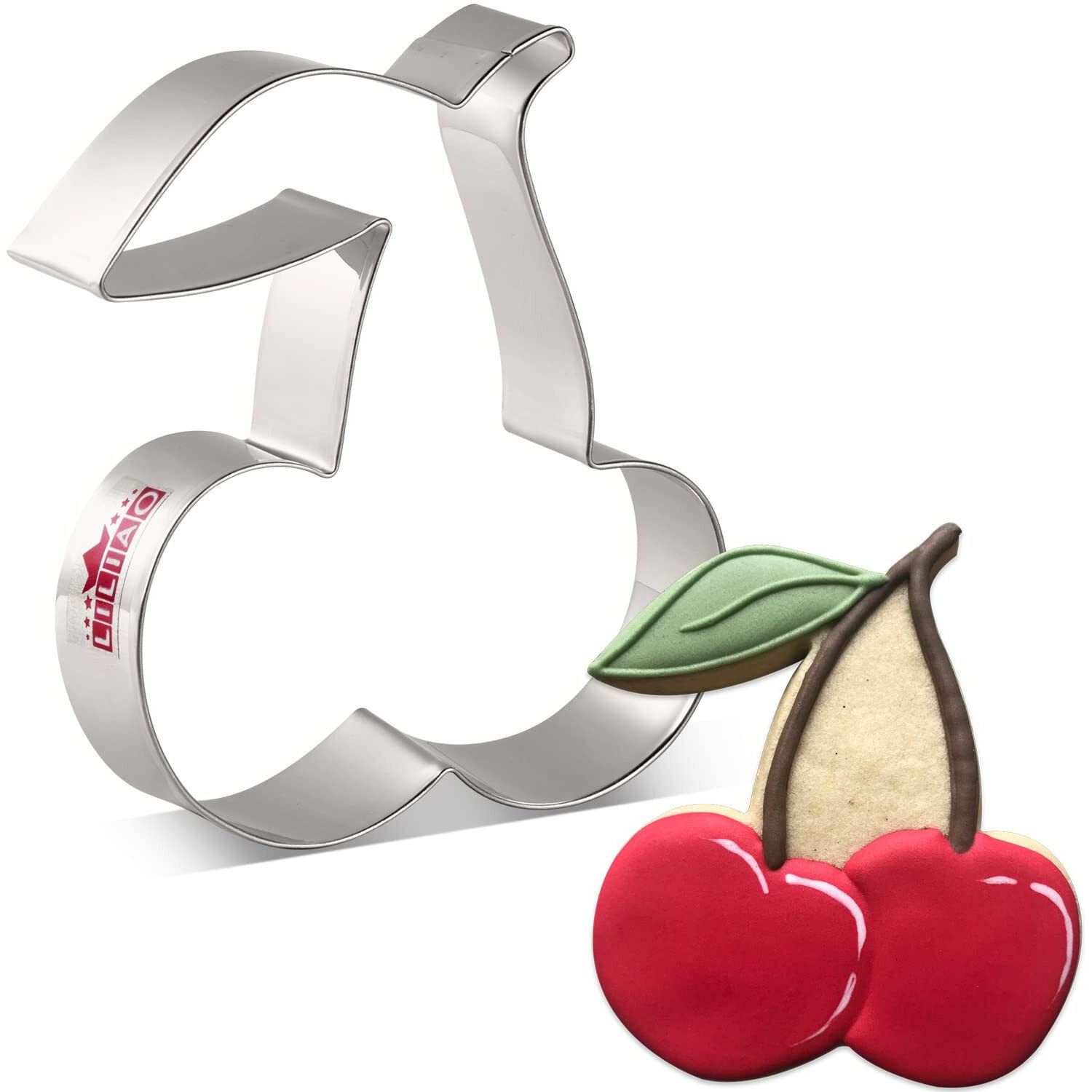 Liliao Cherry Cookie Cutter - 4 X 3.7 Inches - Stainless Steel