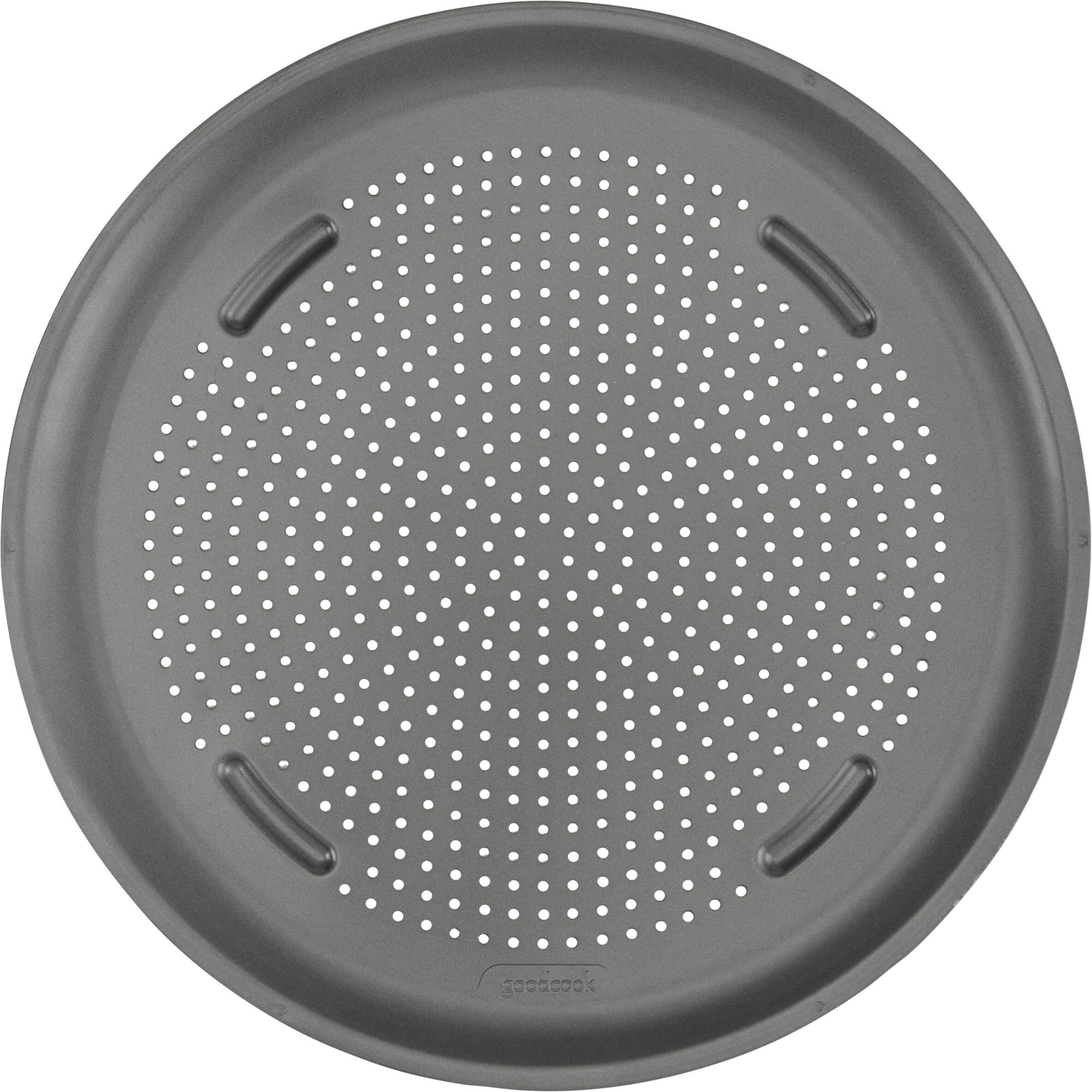 Goodcook Airperfect Nonstick 16    Pizza Pan - Pizza Tray For Oven, Perforated Round Pizza Pan, Carbon Steel Baking Pan, Homemade, Frozen & Leftover Slices
