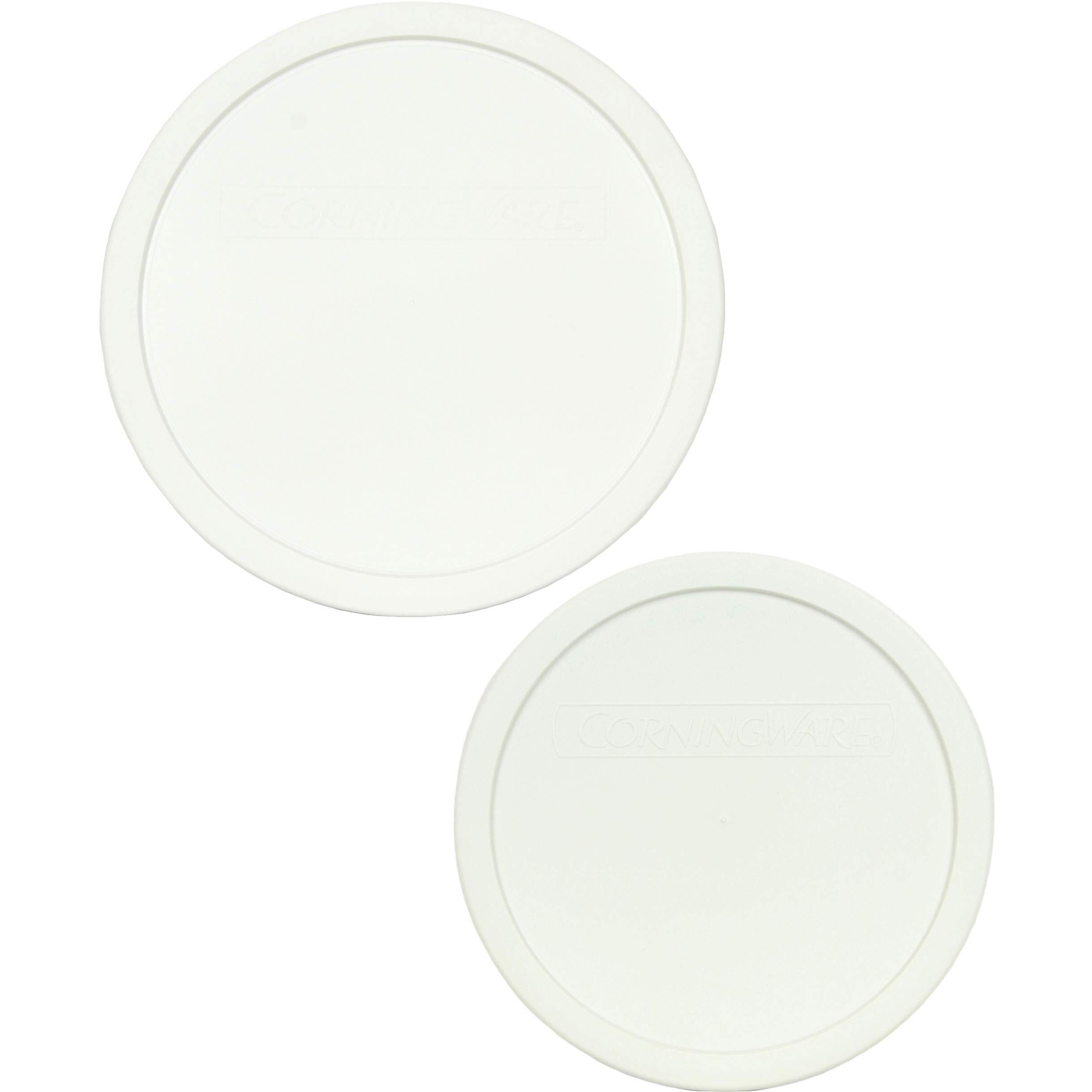Corningware (1) Fs-1-Pc 2.5Qt French White Lid And (1) F-5-Pc 1.5Qt French White Lid
