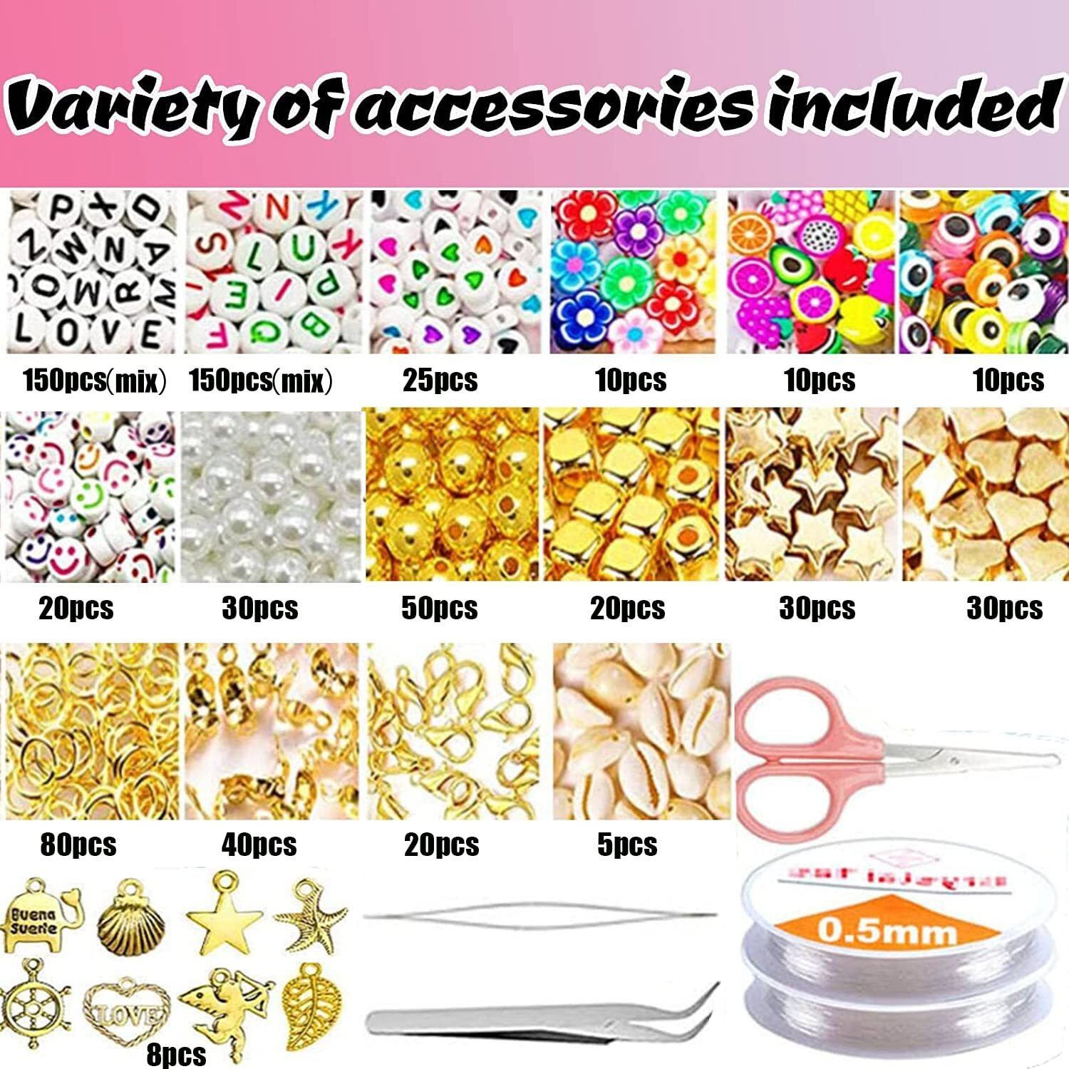 54000Pcs Glass Seed Beads For Jewelry Making Kit, 120 Colors 2Mm Small Beads With Letter Evil Eye Beads Jump Rings & Charms Pendants For Bracelets Making, Diy, Art And Craft