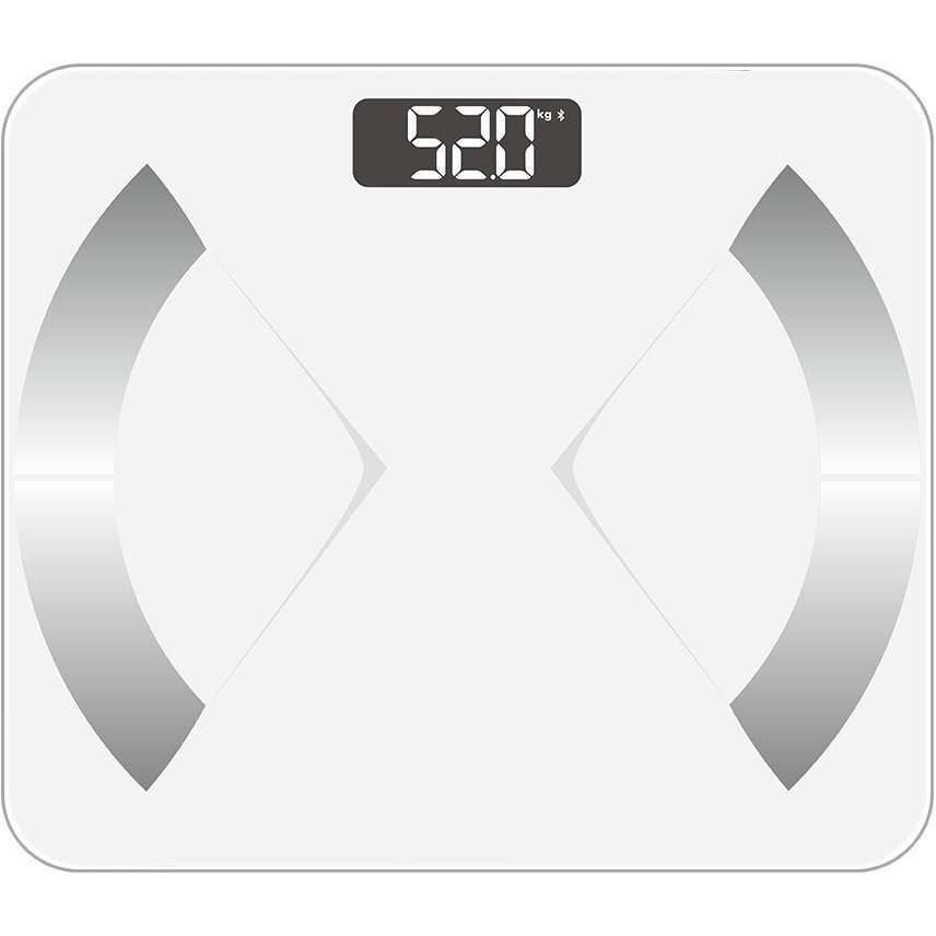 Bluetooth Smart Body Fat Scale With Ios/Android App - Digital Body Bathroom Scale For Body Weight, Body Fat, Water, Muscle Mass, Bmr, Bone Mass And Visceral Fat, 400 Lbs, White