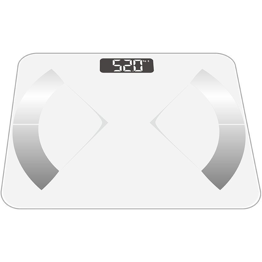 Bluetooth Smart Body Fat Scale With Ios/Android App - Digital Body Bathroom Scale For Body Weight, Body Fat, Water, Muscle Mass, Bmr, Bone Mass And Visceral Fat, 400 Lbs, White