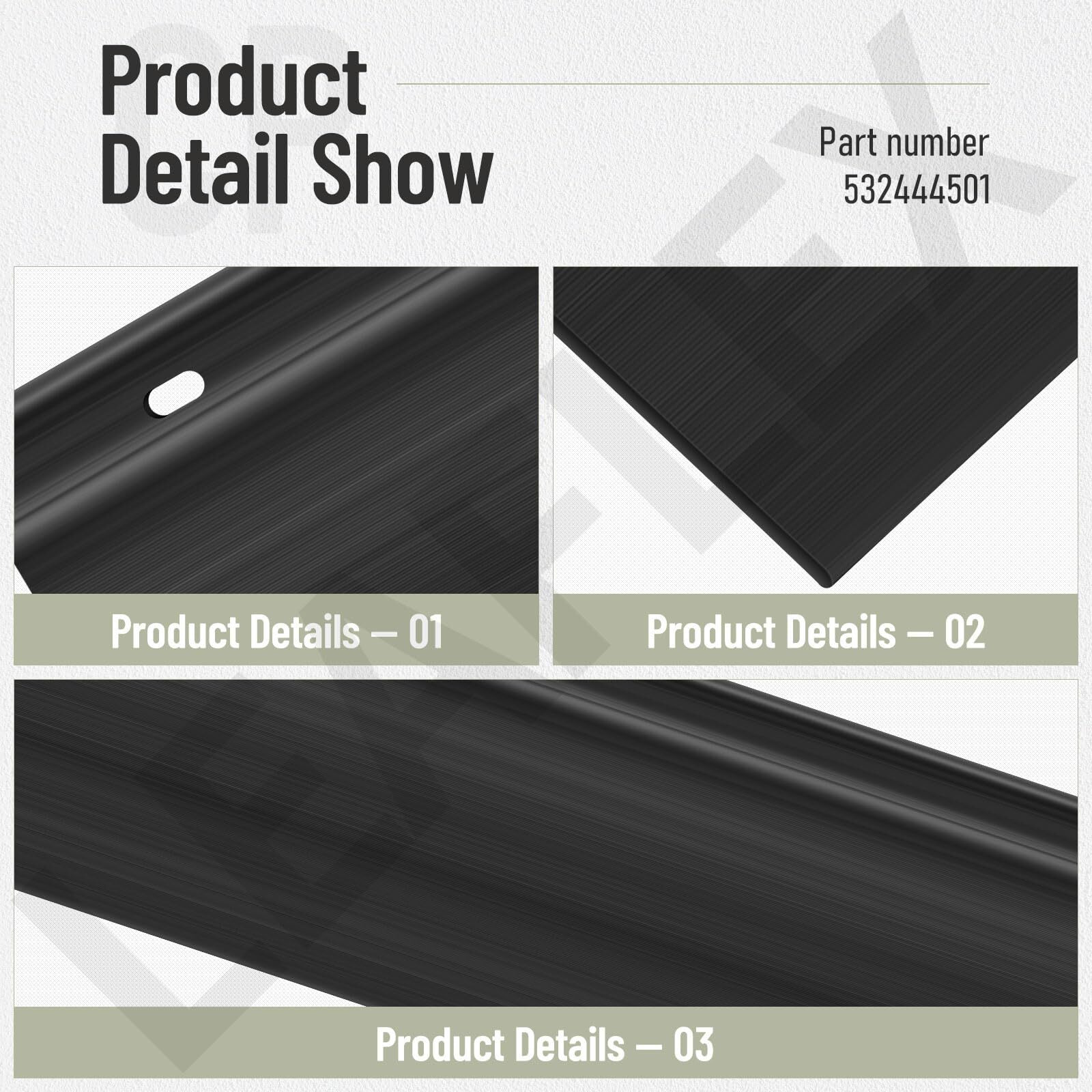 Leaflex 532444501 Rear Skirt Compatible With Husqvarna Skirt Rear 22 Plus Mower Hd675Awd Hu700H Hu700L Hu725Awd Hu800Awd. Replaces 444501