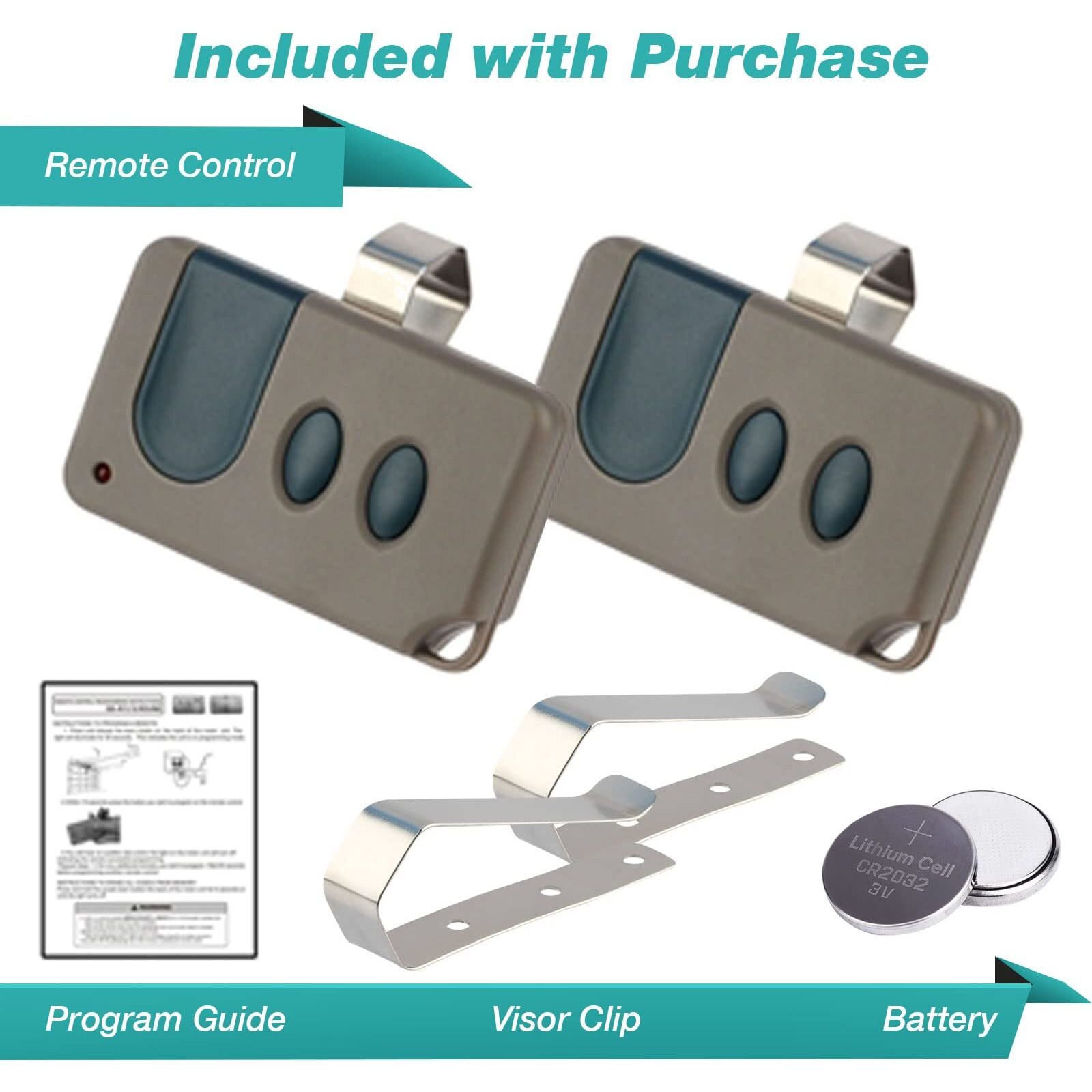 2 Garage Door Remote For Sears Craftsman (139.53680 139.53681)