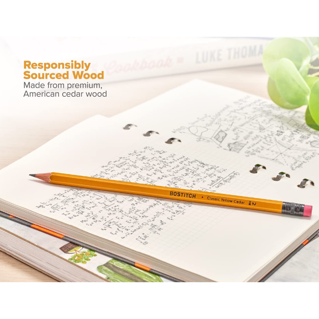 Bostitch Office Premium 2 Pencils, American Cedar Wood, Pre-Sharpened, Hb Graphite, 24-Pack (Bacp12Y-2Pk)