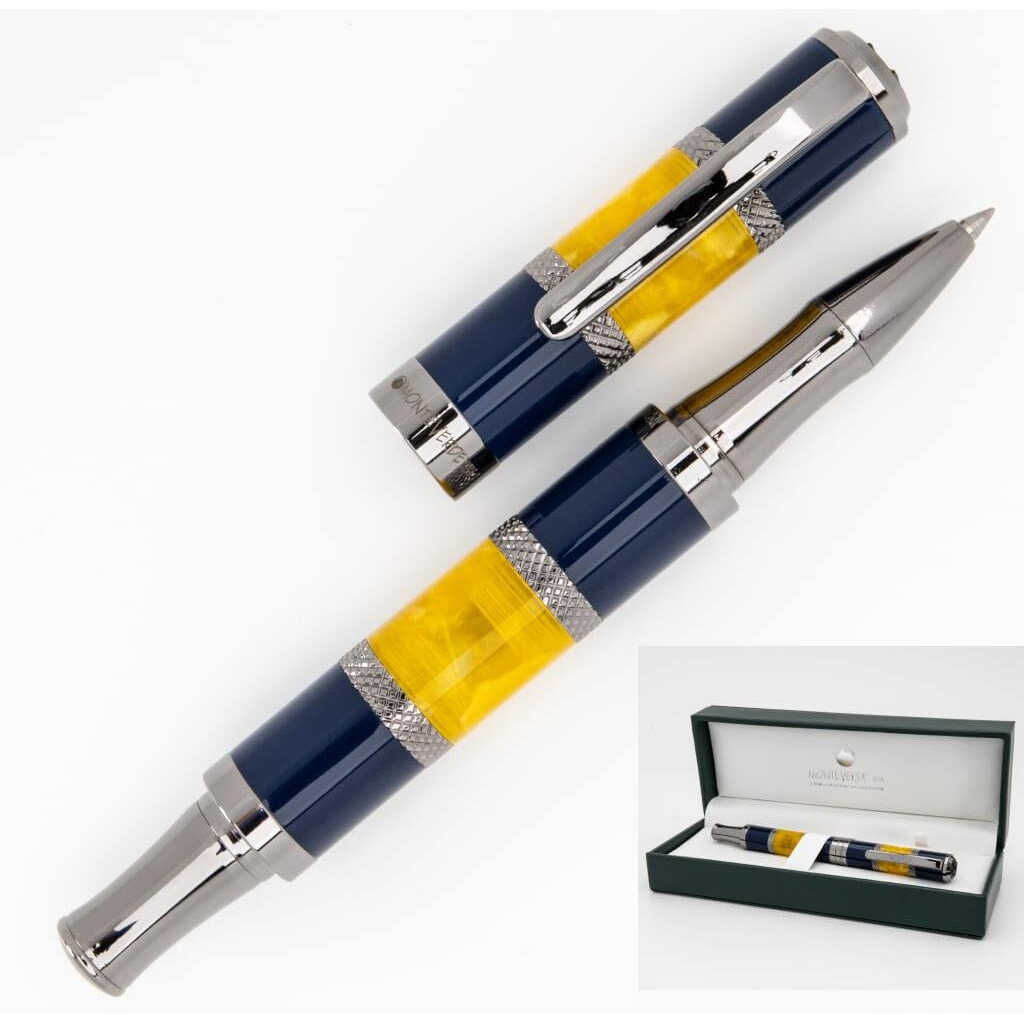 Monteverde Usa Regatta Sport Rollerball Pen, Orange And Carbon Fiber - Luxury Writing Instrument, Refillable Rollerball Pen, Standard Rollerball Refills