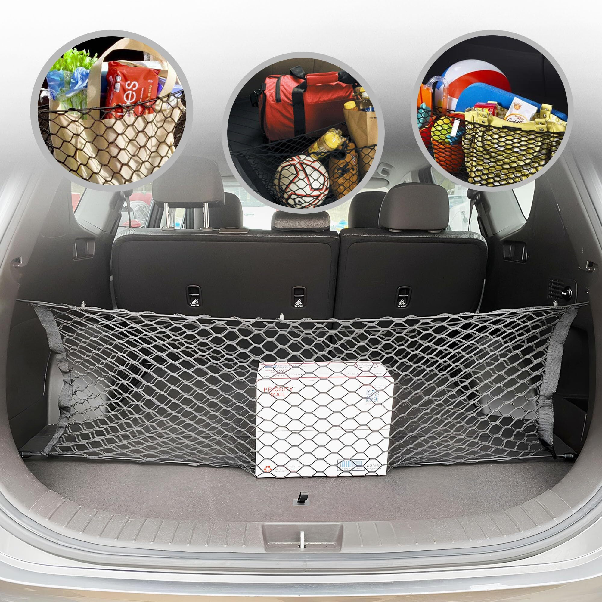 Envelope Style Trunk Cargo Net For Hyundai Santa Fe 2013 2014 2015 2016 2017 2018 2019 New