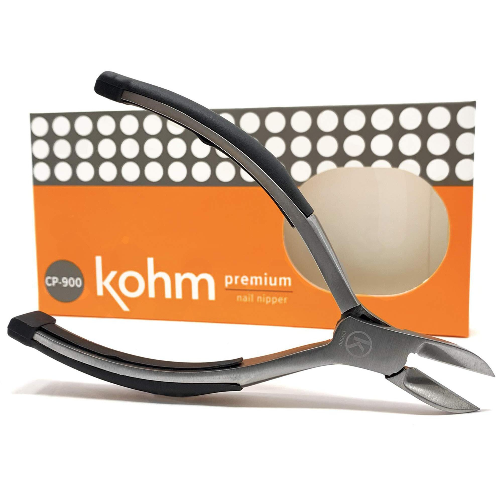 Kohm Cp-900 Toenail Clippers For Thick, Fungal Or Ingrown Toenails, Soft Rubber Handle, 5"" Long, Ingrown Toenail Tool For Men, Seniors, Adults, 2 Cm Blade Length