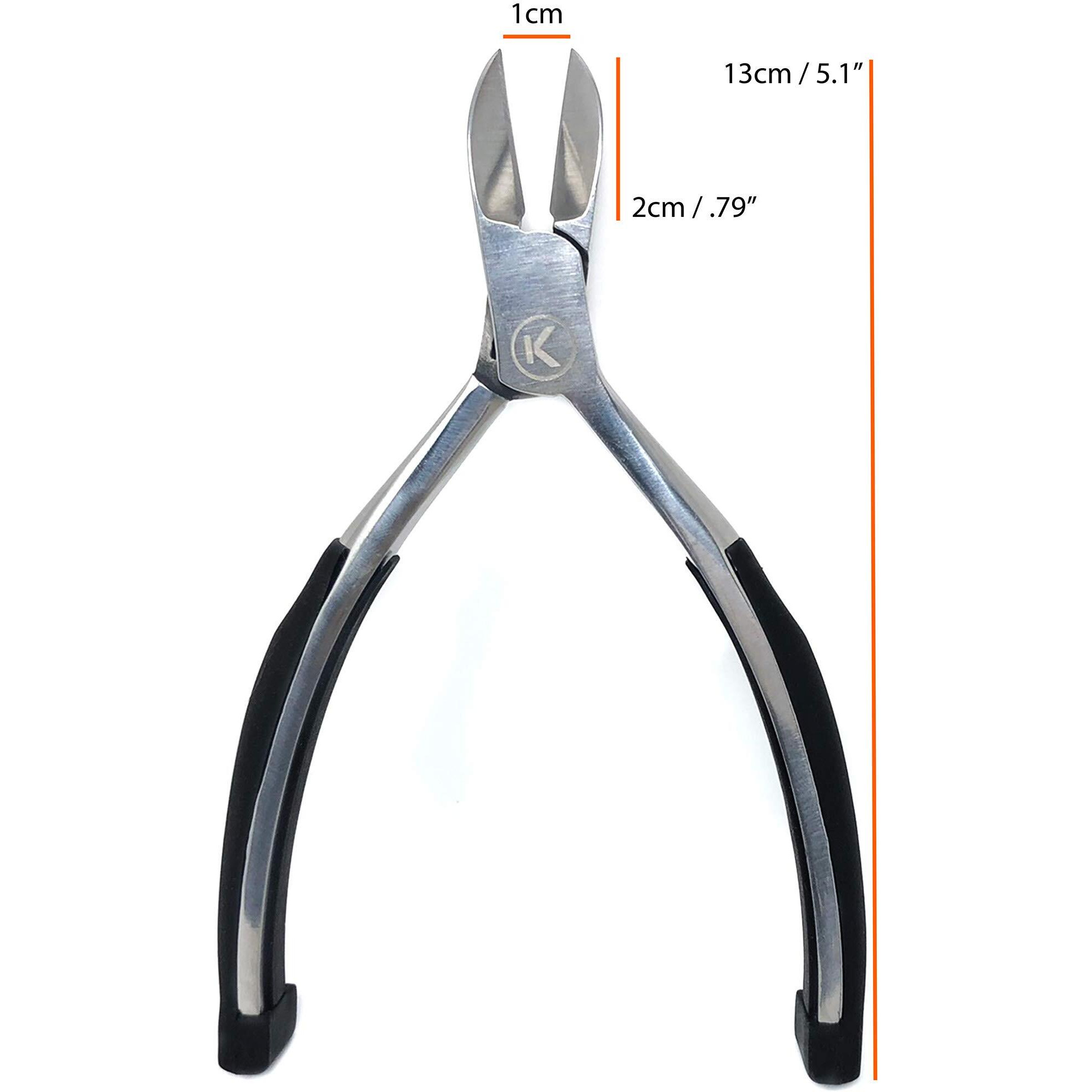 Kohm Cp-900 Toenail Clippers For Thick, Fungal Or Ingrown Toenails, Soft Rubber Handle, 5"" Long, Ingrown Toenail Tool For Men, Seniors, Adults, 2 Cm Blade Length