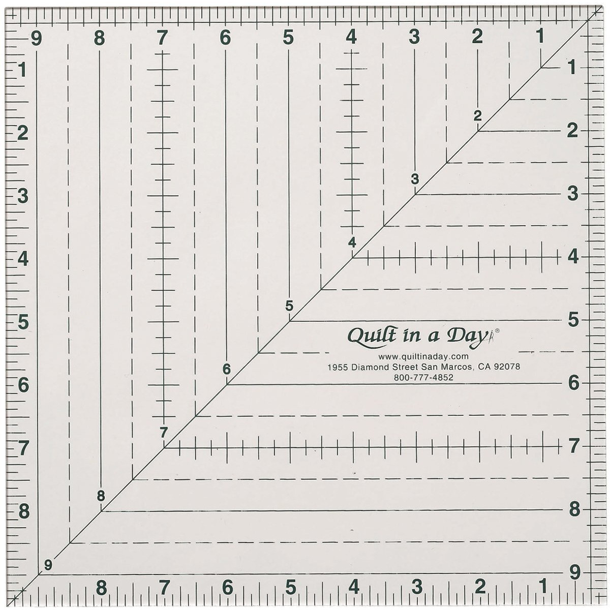 Quilt In A Day 9 1/2 Inch By 9 1/2 Inch Square Up Ruler